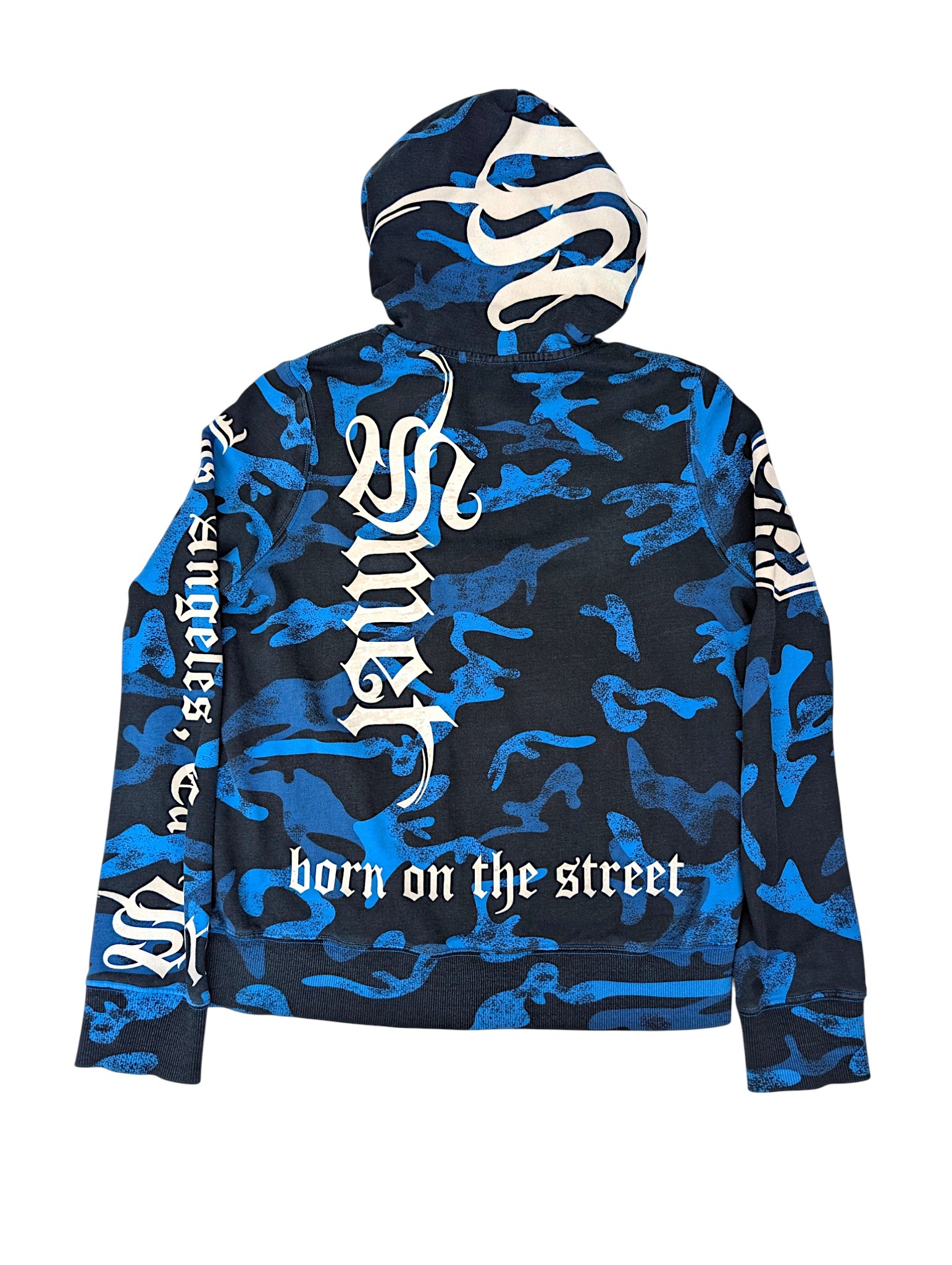 SMET by Christian Audigier Ed Hardy Style Bluza Camo Czaszki w kapturze y2k skull