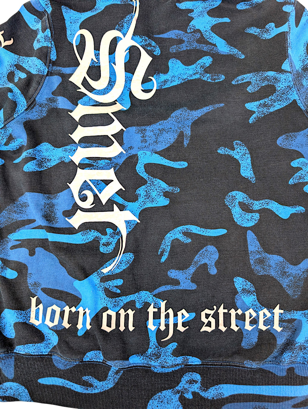 SMET by Christian Audigier Ed Hardy Style Bluza Camo Czaszki w kapturze y2k skull