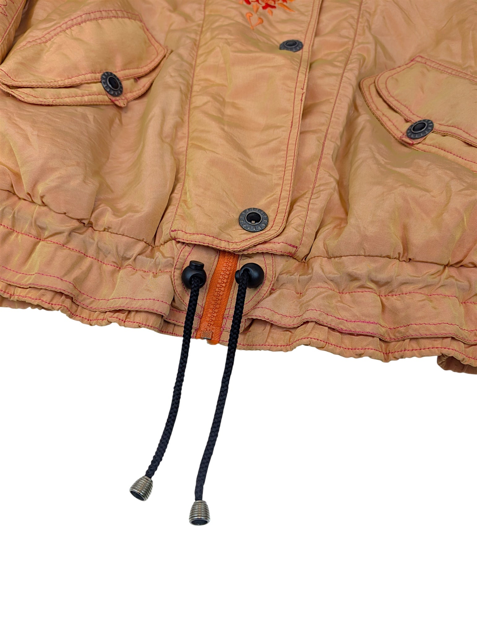 Vintage 90s Skii Puffer Jacket Kurtka Made in Italy Haft Słońca narciarska zimowa