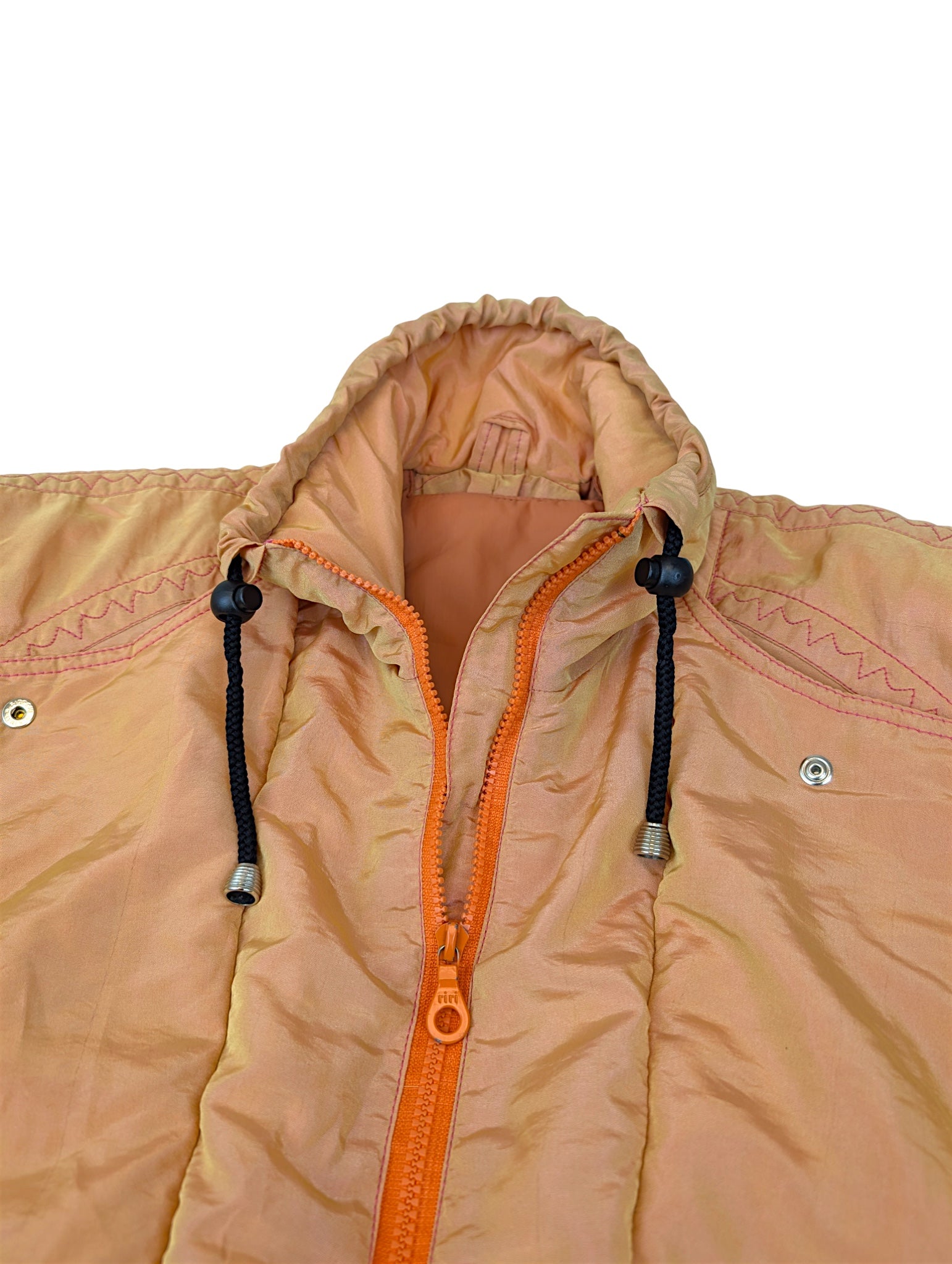 Vintage 90s Skii Puffer Jacket Kurtka Made in Italy Haft Słońca narciarska zimowa