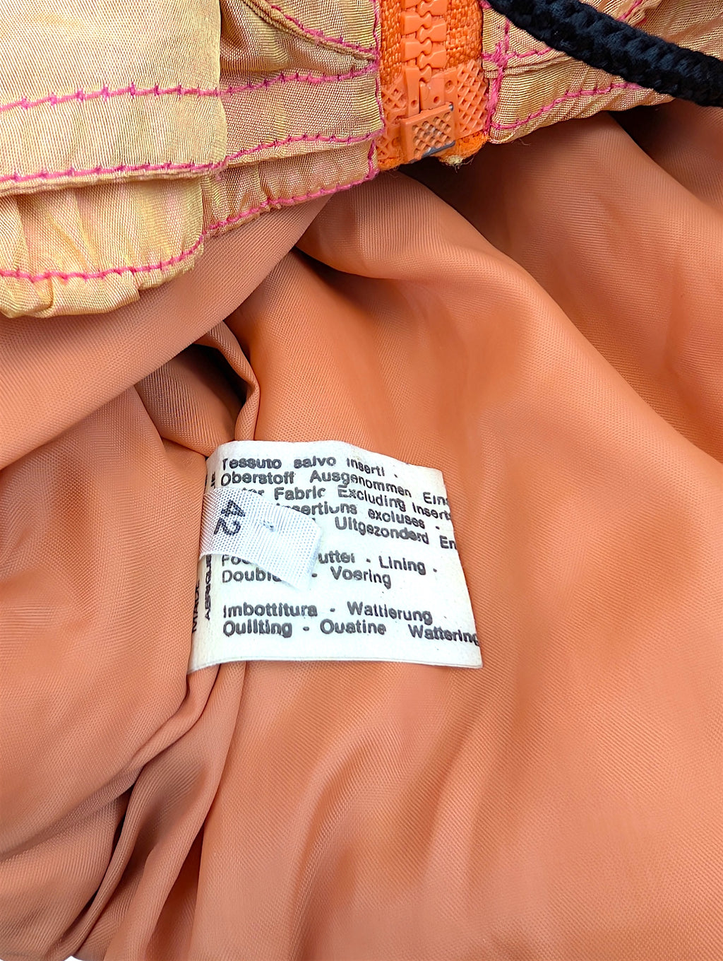 Vintage 90s Skii Puffer Jacket Kurtka Made in Italy Haft Słońca narciarska zimowa