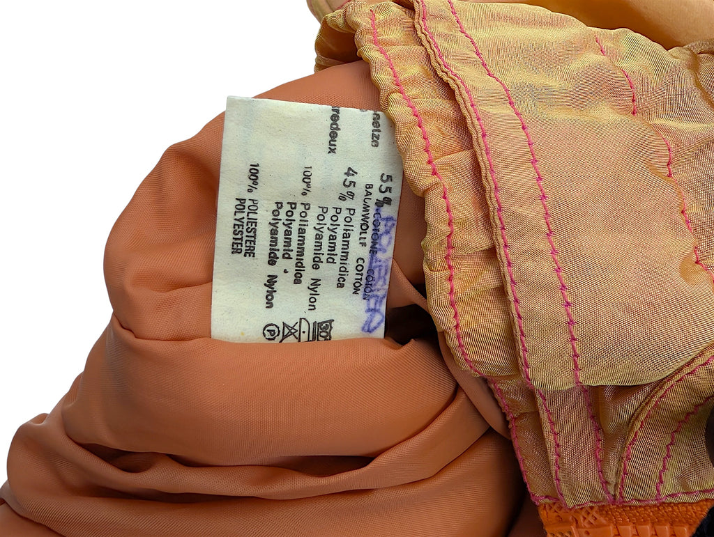 Vintage 90s Skii Puffer Jacket Kurtka Made in Italy Haft Słońca narciarska zimowa