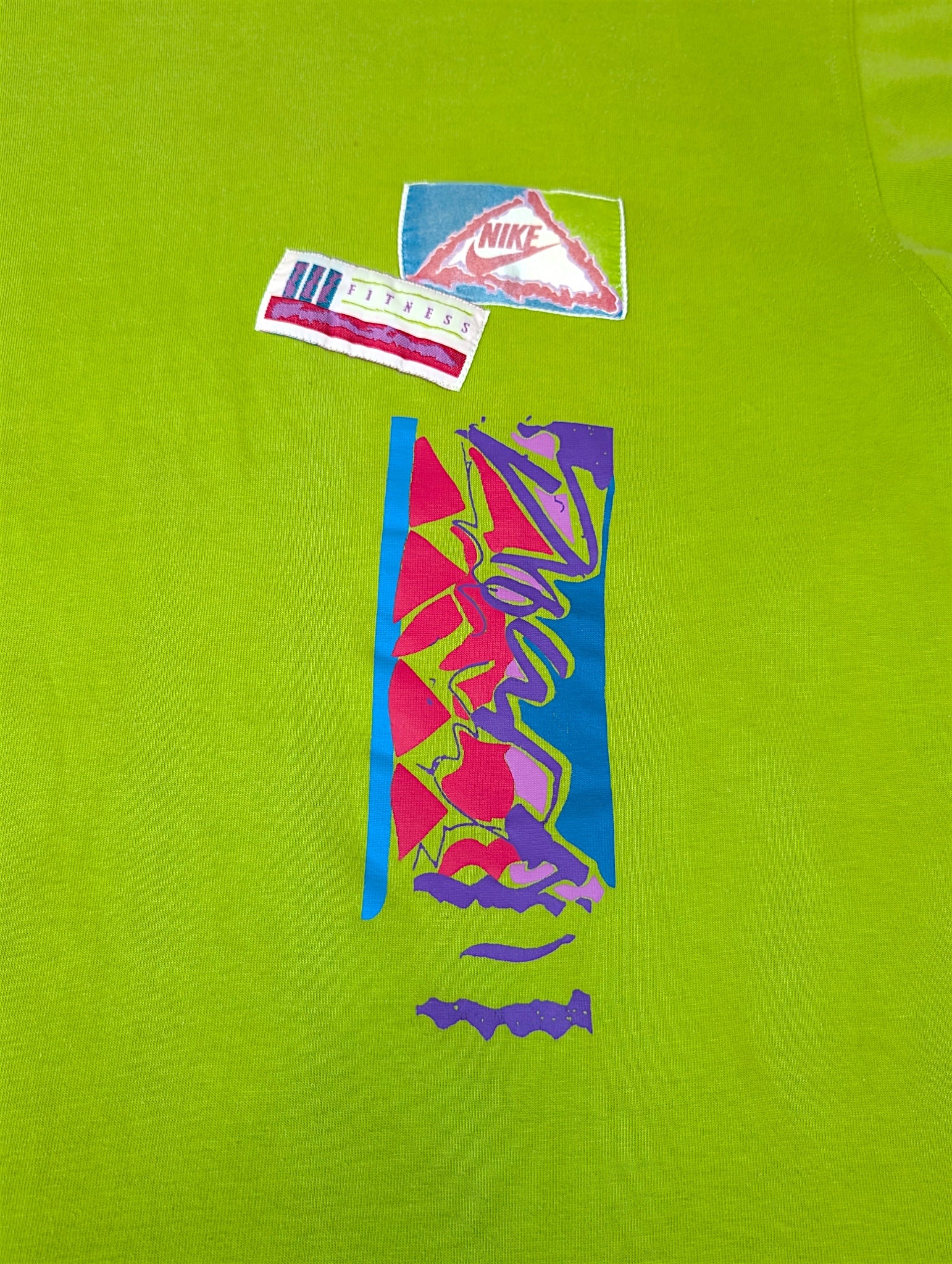 90s Nike Koszulka Heavyweight Bluzowa Z Nadrukiem Grafiką Zielona