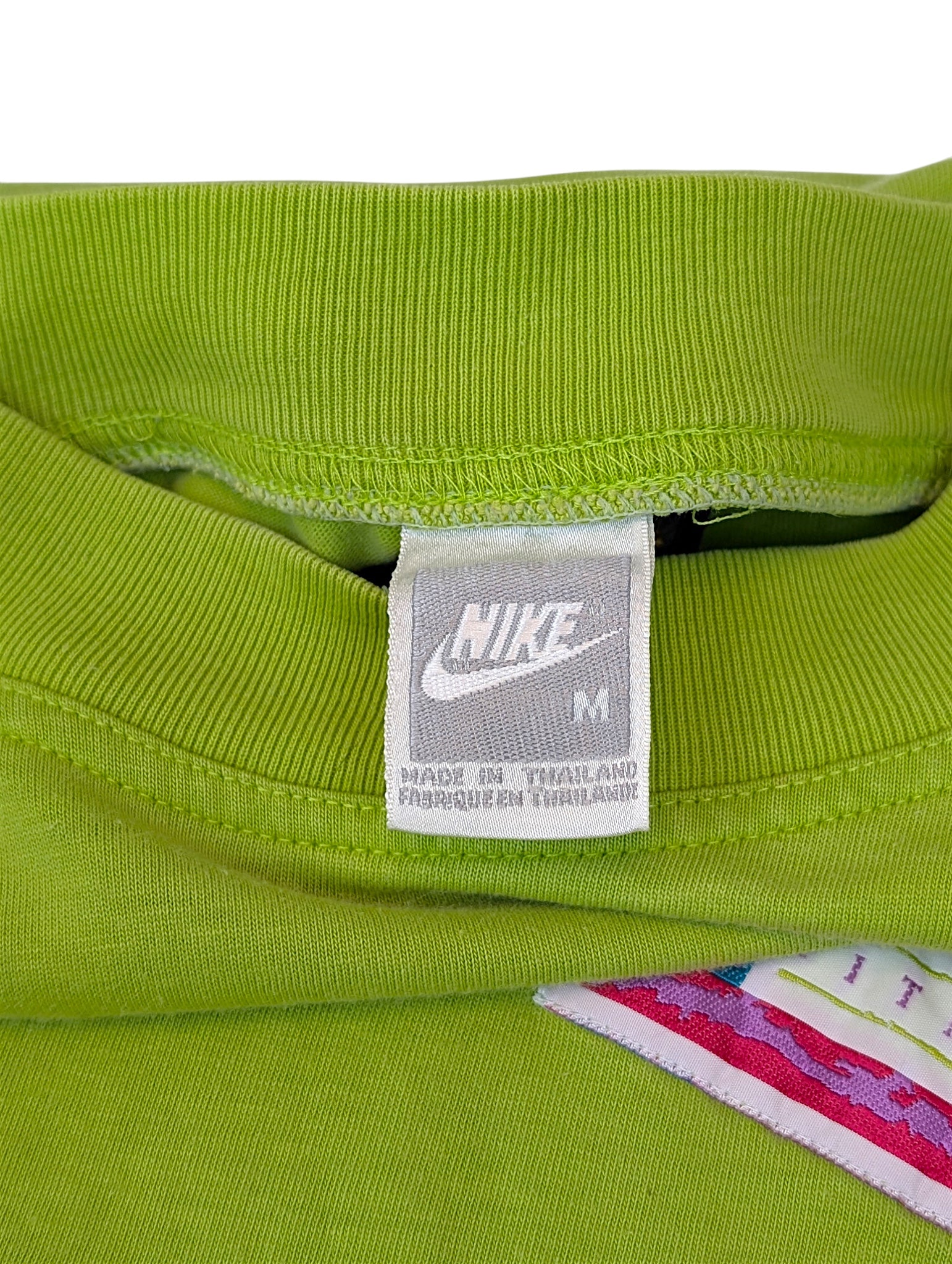 90s Nike Koszulka Heavyweight Bluzowa Z Nadrukiem Grafiką Zielona