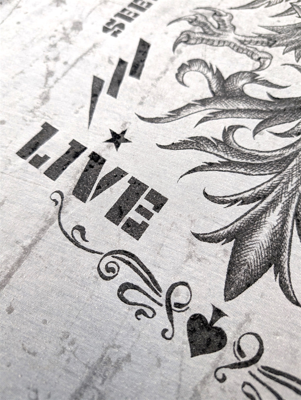 Afflcition Koszulka Grunge Punk Czaszka Orzeł Skull Y2k 2XL