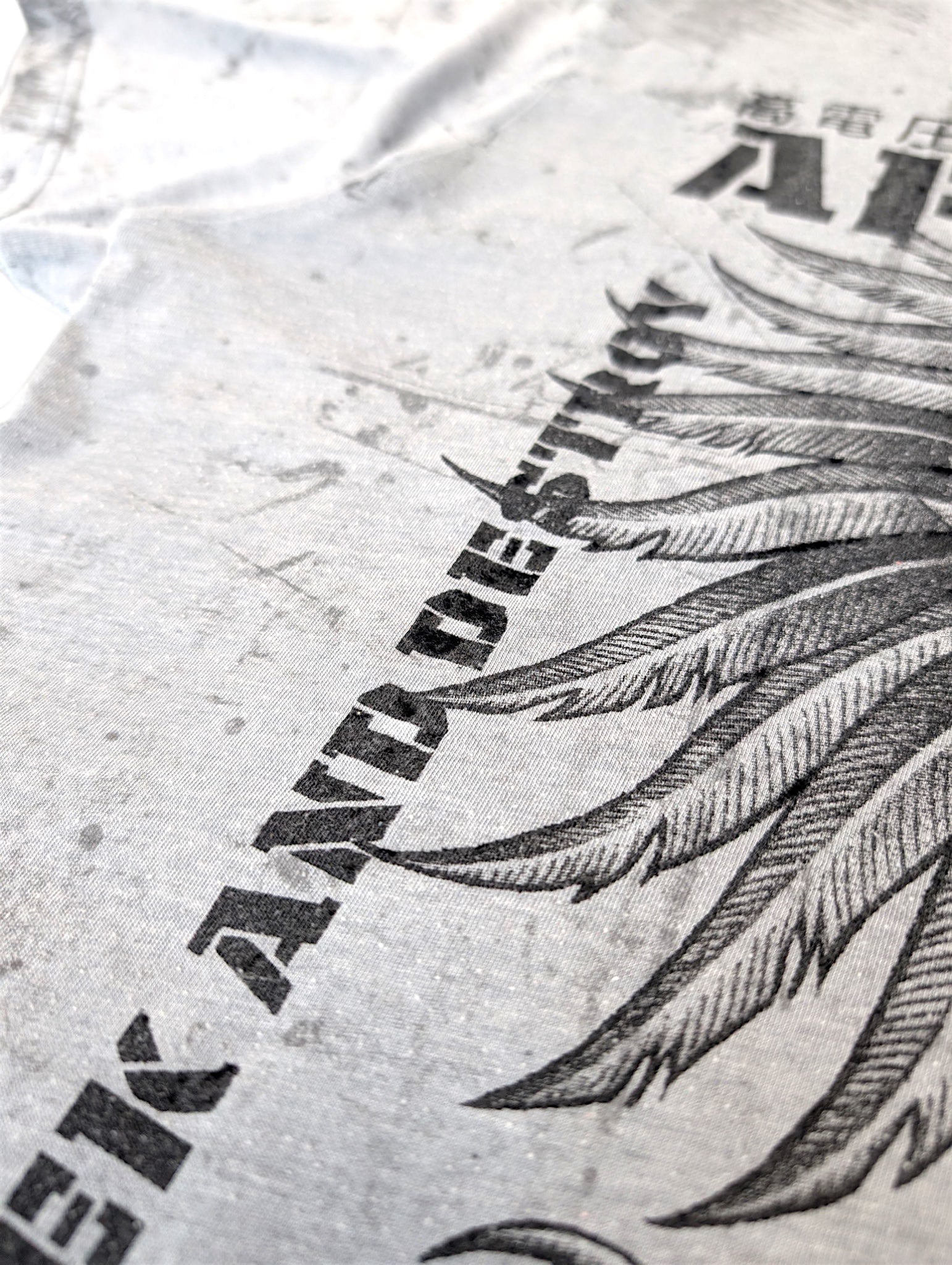 Afflcition Koszulka Grunge Punk Czaszka Orzeł Skull Y2k 2XL