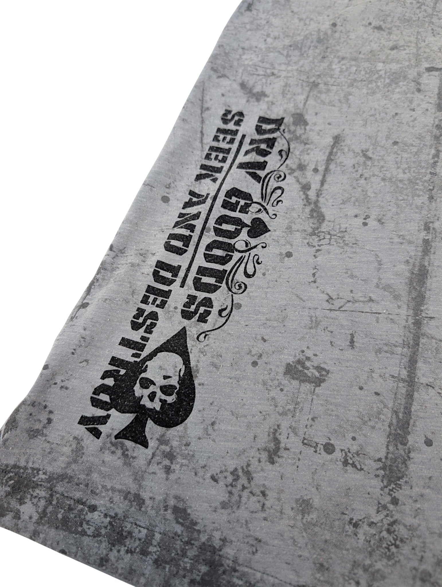 Afflcition Koszulka Grunge Punk Czaszka Orzeł Skull Y2k 2XL