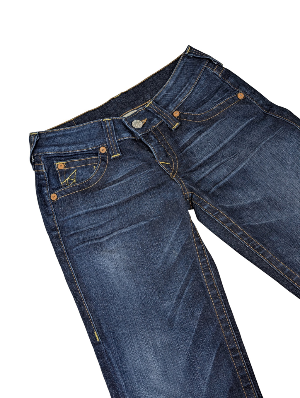 Made in USA True Religion Spodnie Jeansowe Jeansy Damskie Proste Straight Leg