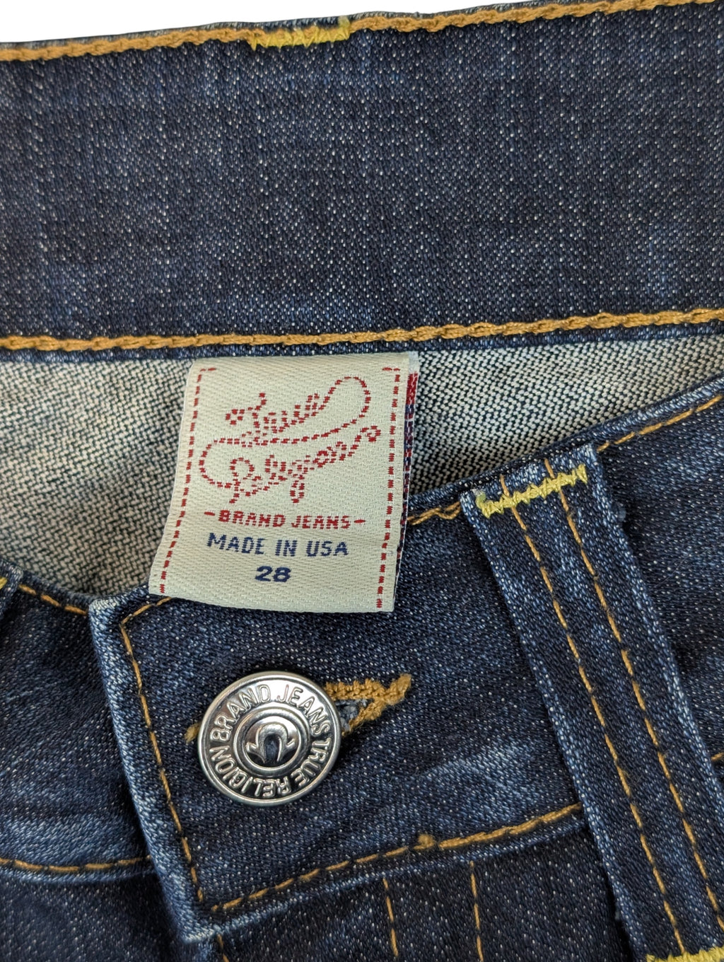 Made in USA True Religion Spodnie Jeansowe Jeansy Damskie Proste Straight Leg