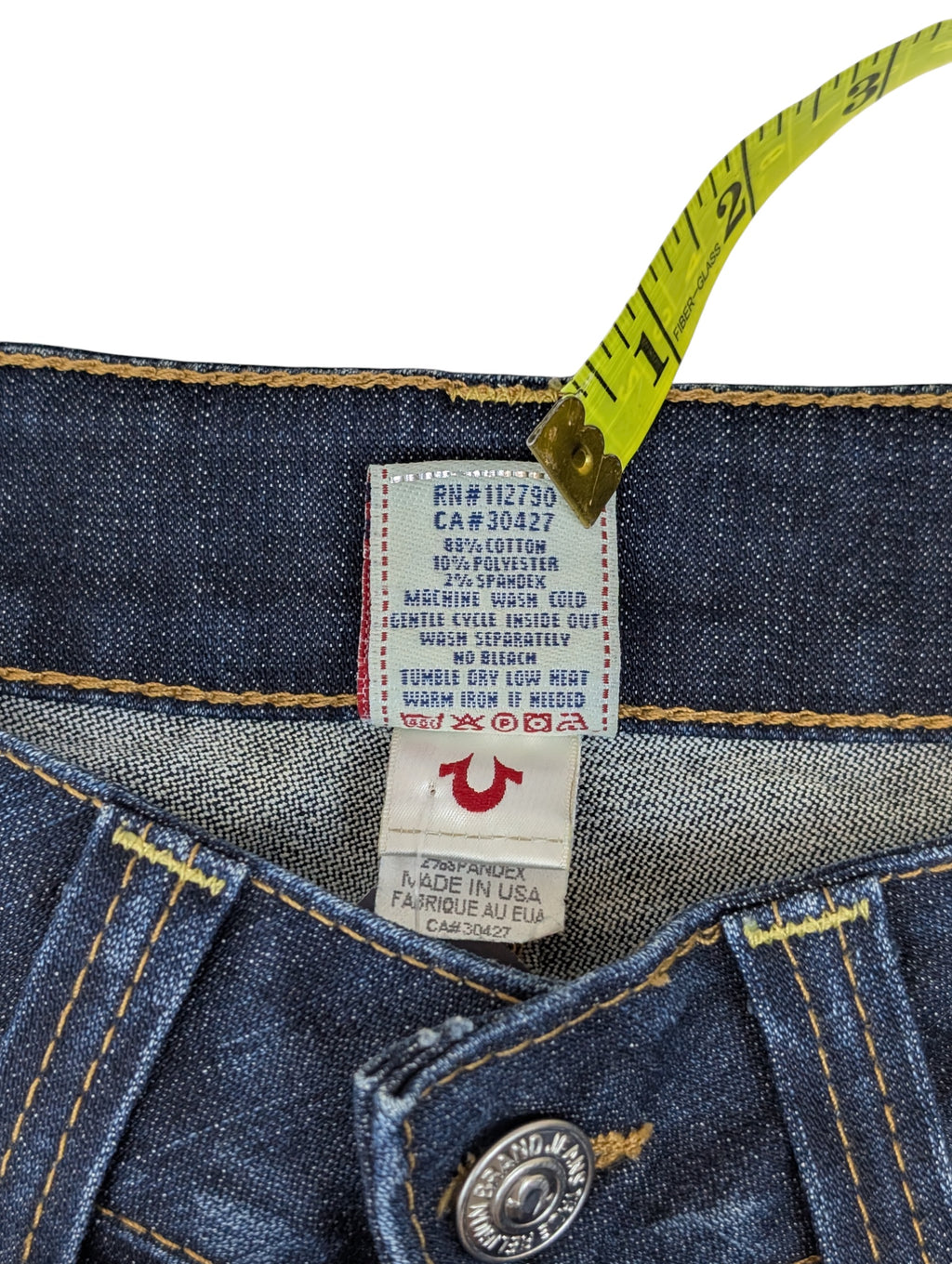 Made in USA True Religion Spodnie Jeansowe Jeansy Damskie Proste Straight Leg