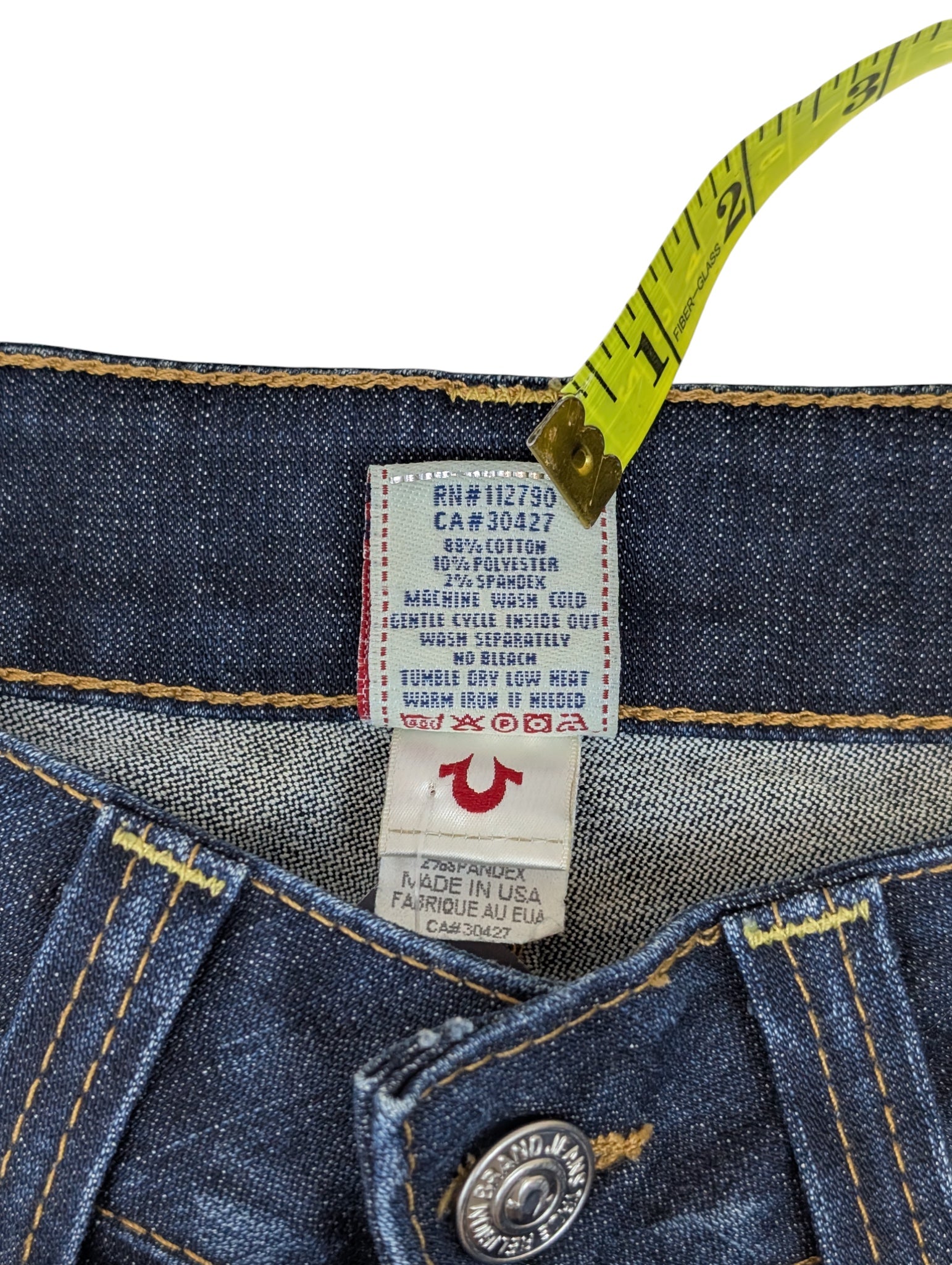 Made in USA True Religion Spodnie Jeansowe Jeansy Damskie Proste Straight Leg
