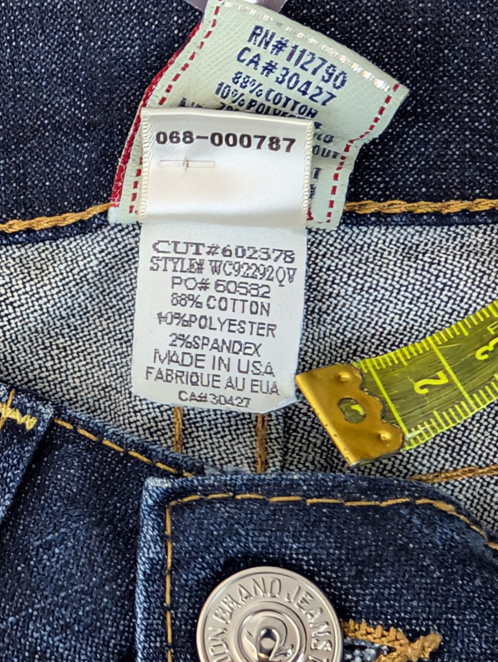 Made in USA True Religion Spodnie Jeansowe Jeansy Damskie Proste Straight Leg