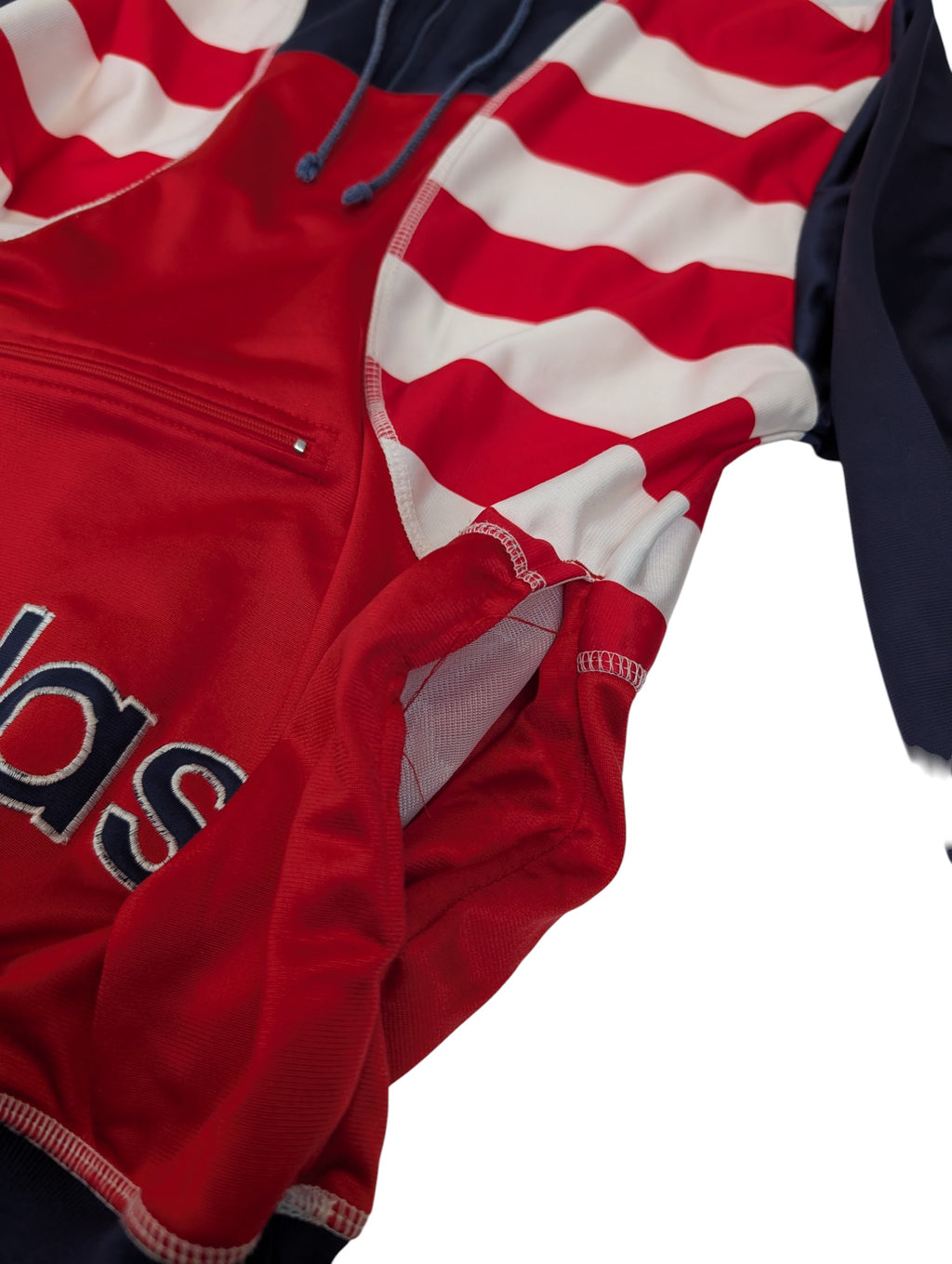 90s Striped Adidas Quarter Zip Bluza Oldschool Vintage