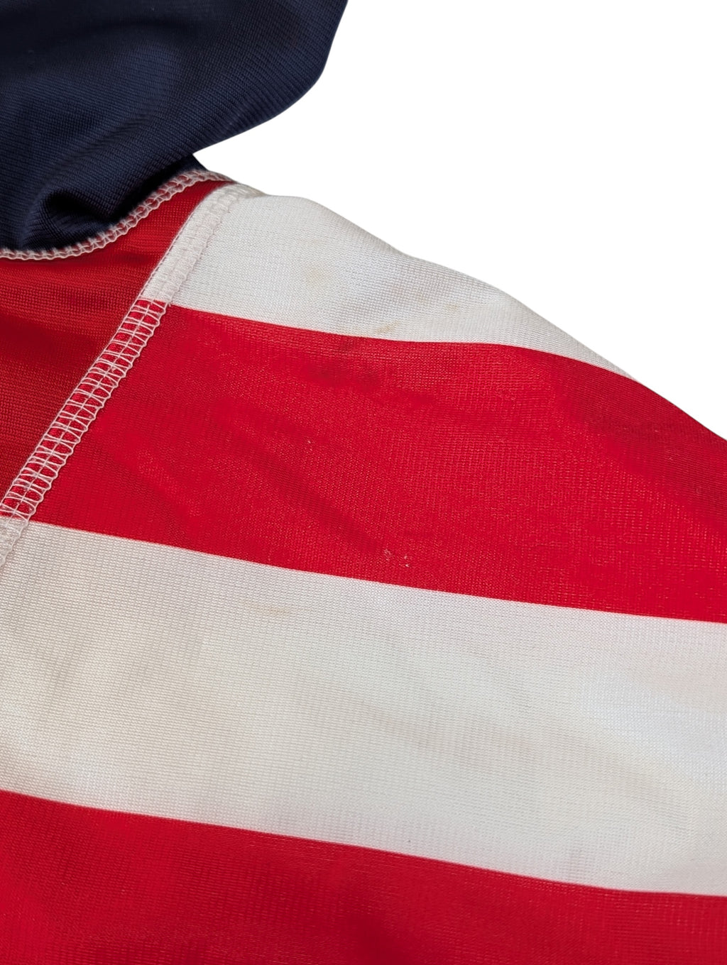 90s Striped Adidas Quarter Zip Bluza Oldschool Vintage