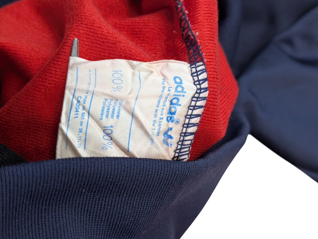 90s Striped Adidas Quarter Zip Bluza Oldschool Vintage