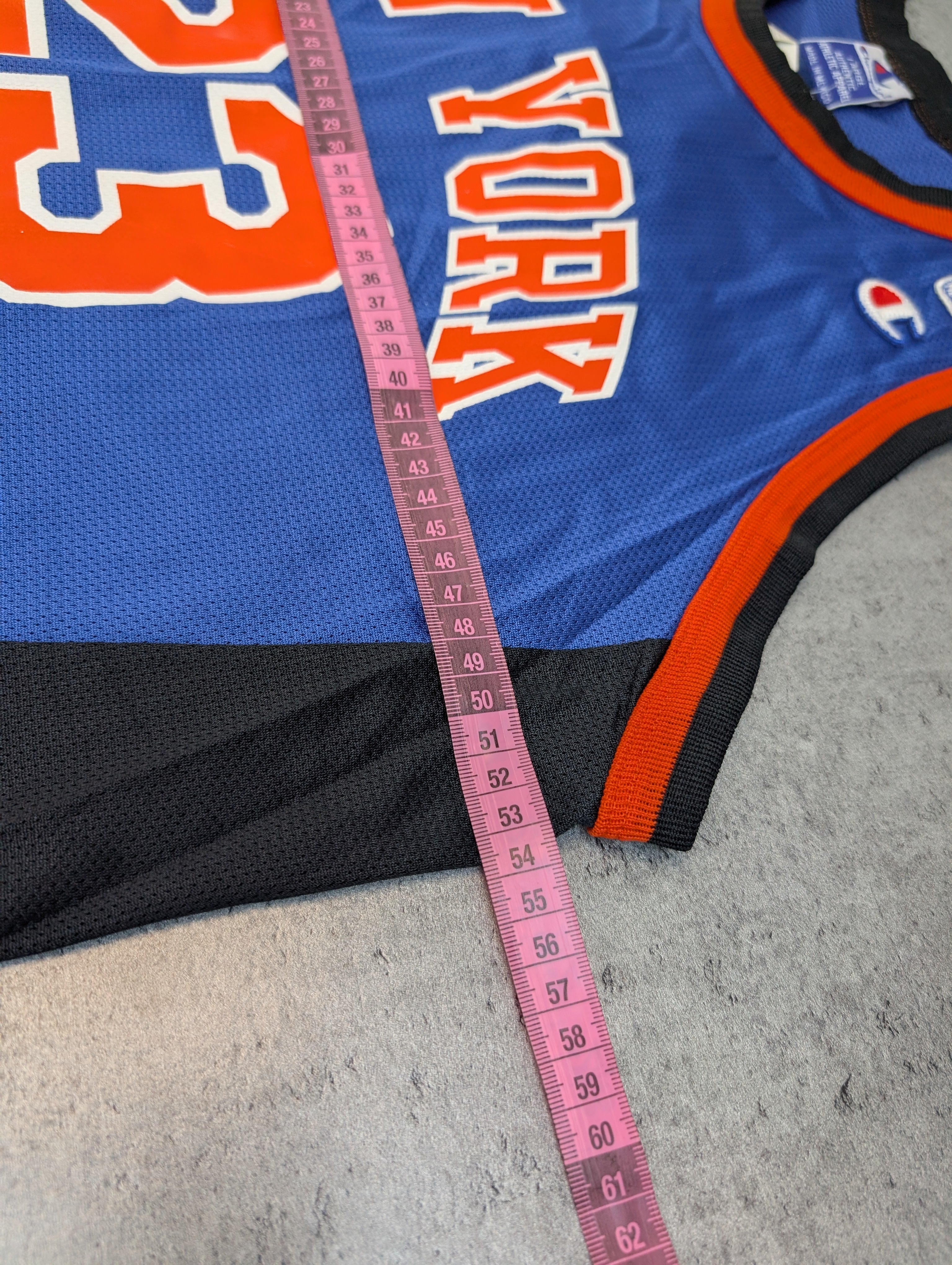 90S Marcus Camby New York Knicks Champion Jersey Basketball NBA Sz 44 RARE
