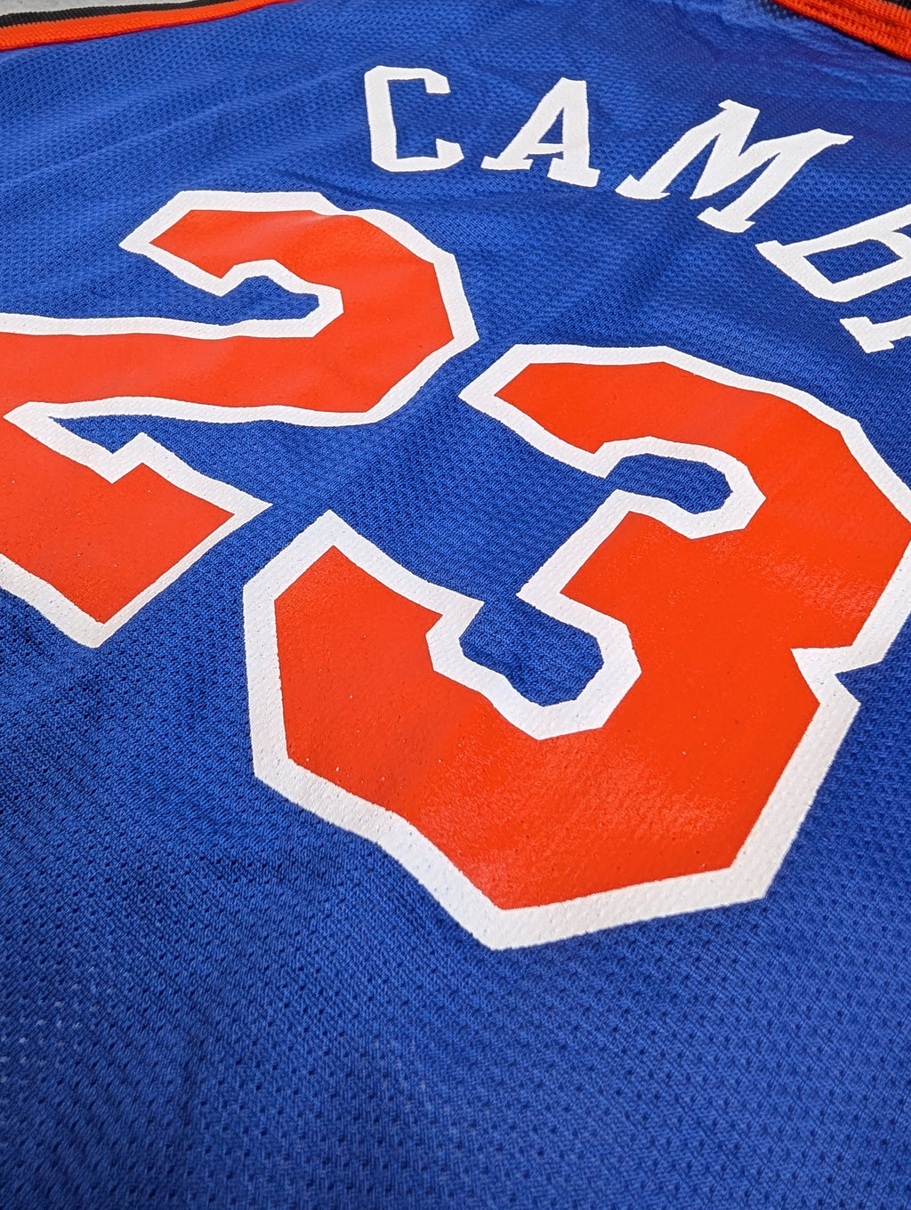 90S Marcus Camby New York Knicks Champion Jersey Basketball NBA Sz 44 RARE