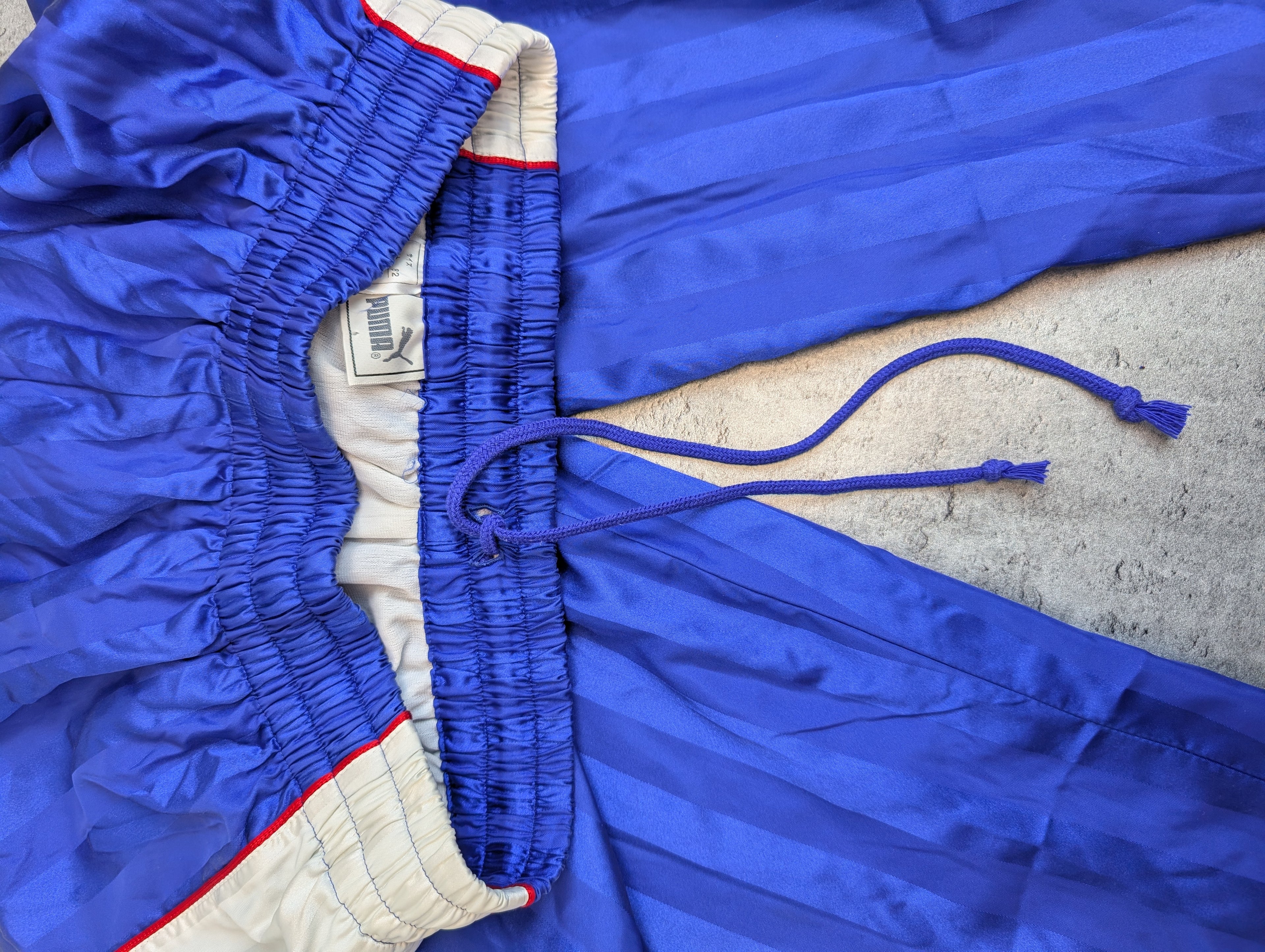 Puma Wide Leg Tracksuit Pants Baggy Spodnie Dresowe Track Szelesty Oldschool Świecące Japońskie 90s Vintage