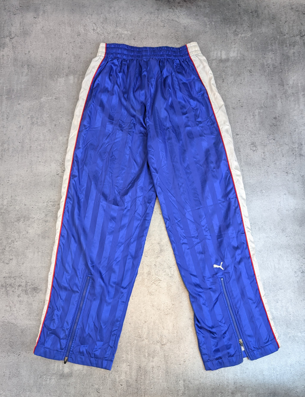Puma Wide Leg Tracksuit Pants Baggy Spodnie Dresowe Track Szelesty Oldschool Świecące Japońskie 90s Vintage
