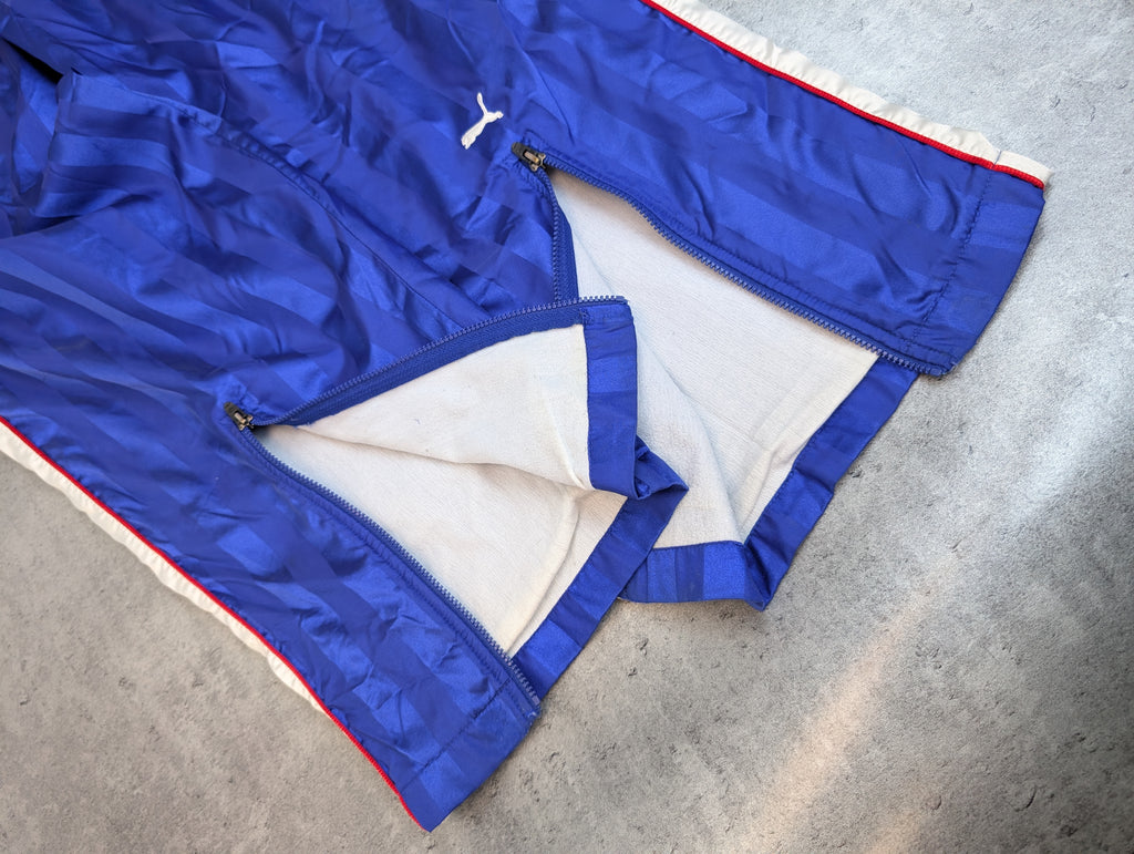 Puma Wide Leg Tracksuit Pants Baggy Spodnie Dresowe Track Szelesty Oldschool Świecące Japońskie 90s Vintage