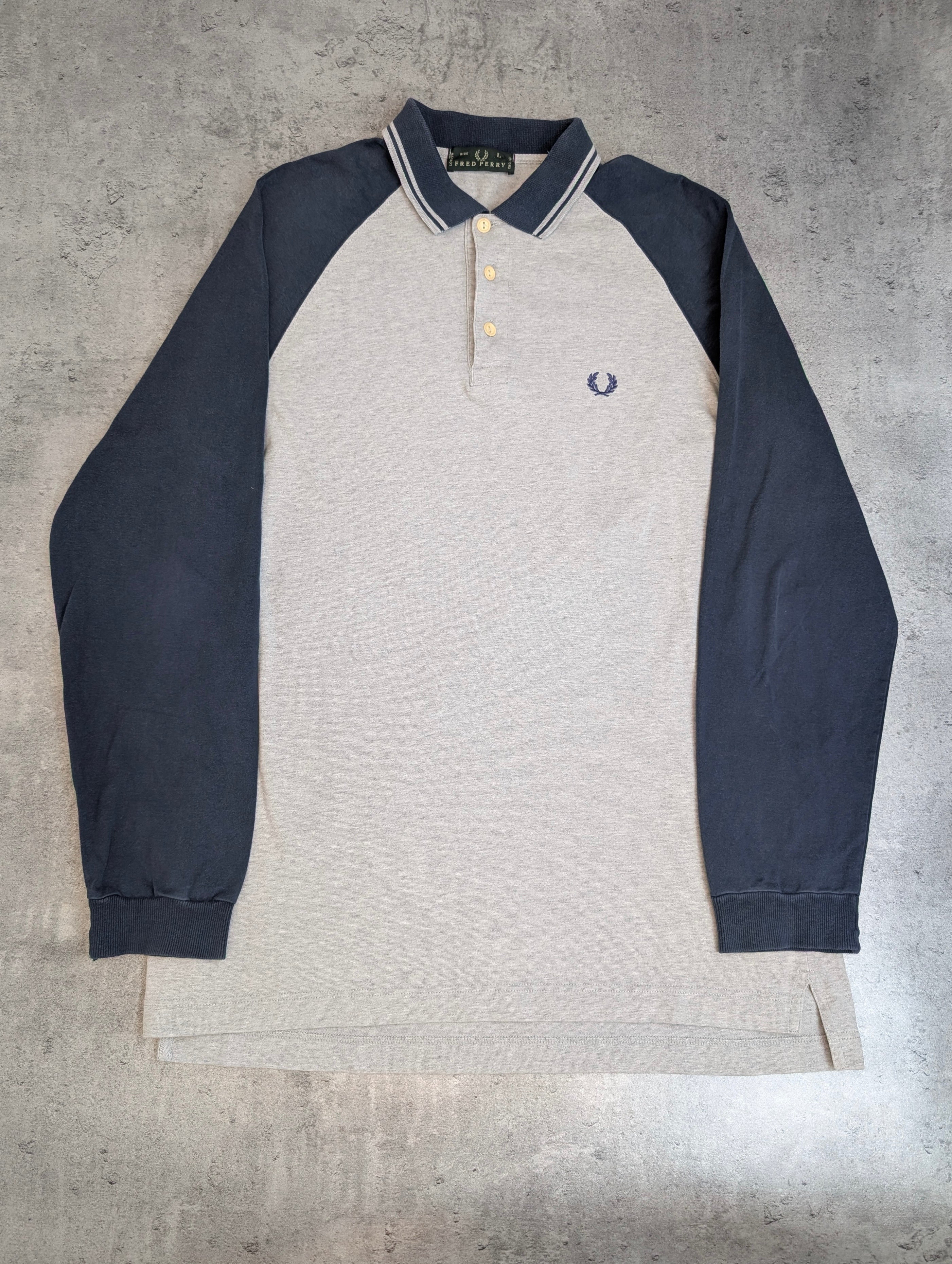 Fred Perry Polo z Długim Rękawem Koszulka z Kołnierzykiem Dlegancka Old Money Preppy