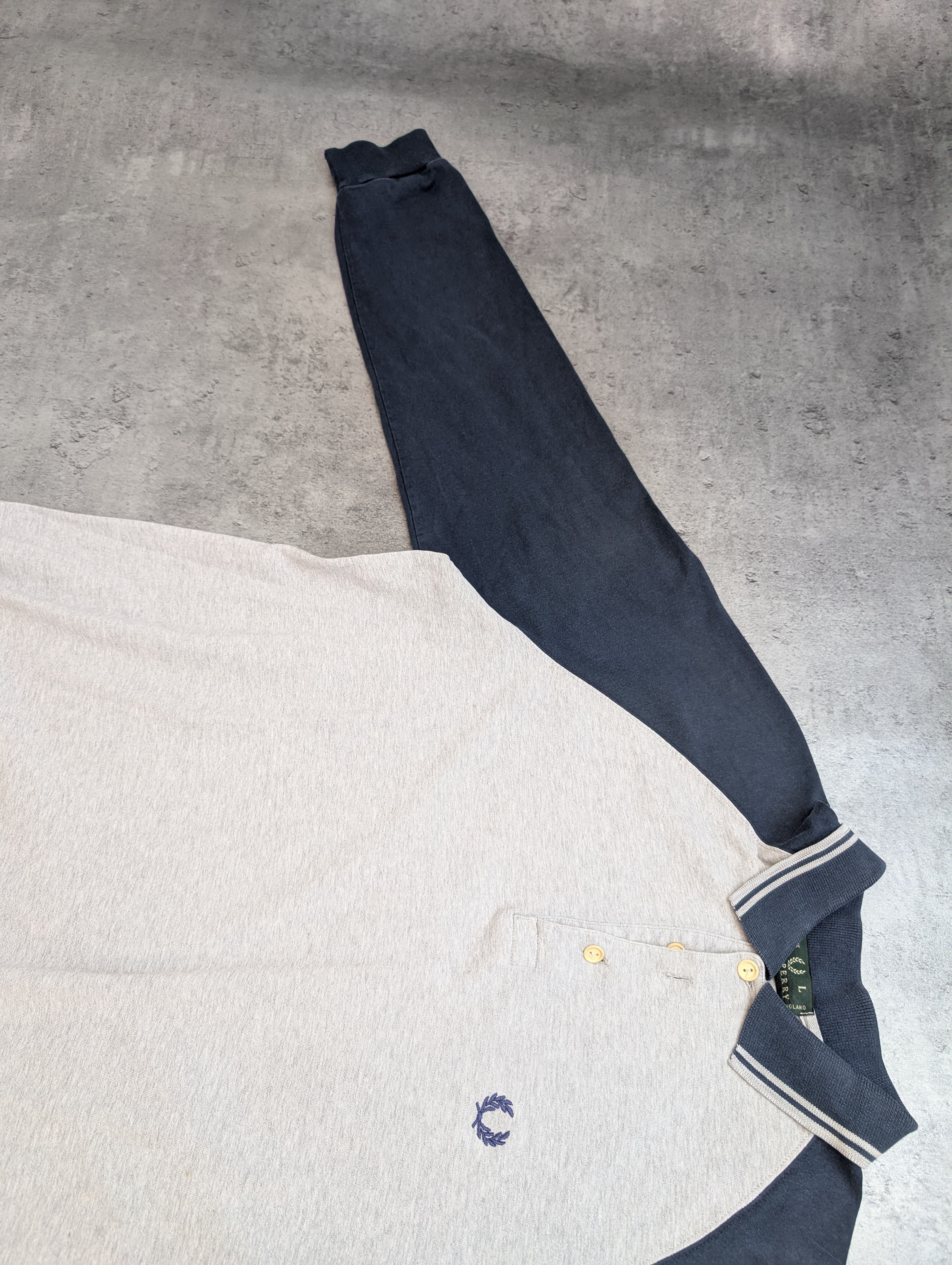 Fred Perry Polo z Długim Rękawem Koszulka z Kołnierzykiem Dlegancka Old Money Preppy