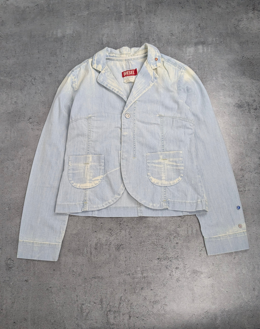 Diesel Industries 2000s Jean Denim Blazer Marynarka Jeansowe Y2K Old Money Jean Jacket