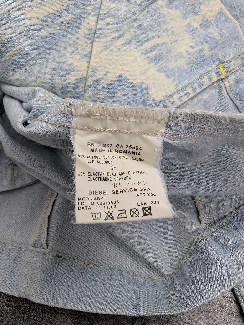 Diesel Industries 2000s Jean Denim Blazer Marynarka Jeansowe Y2K Old Money Jean Jacket