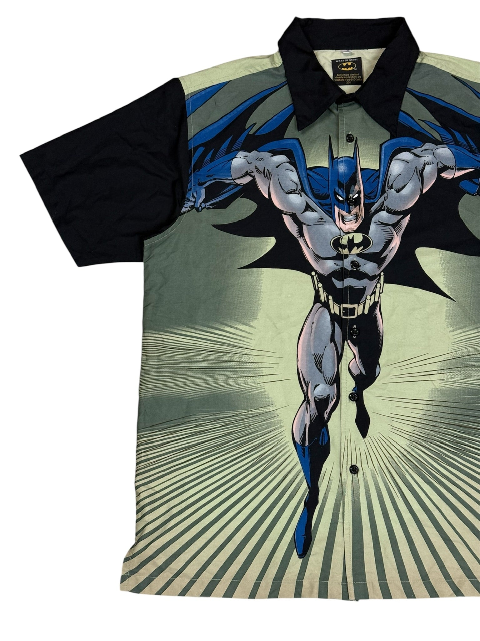Vintage DC Comics Warner Bros Men's Batman Button Shirt 2001 Size L