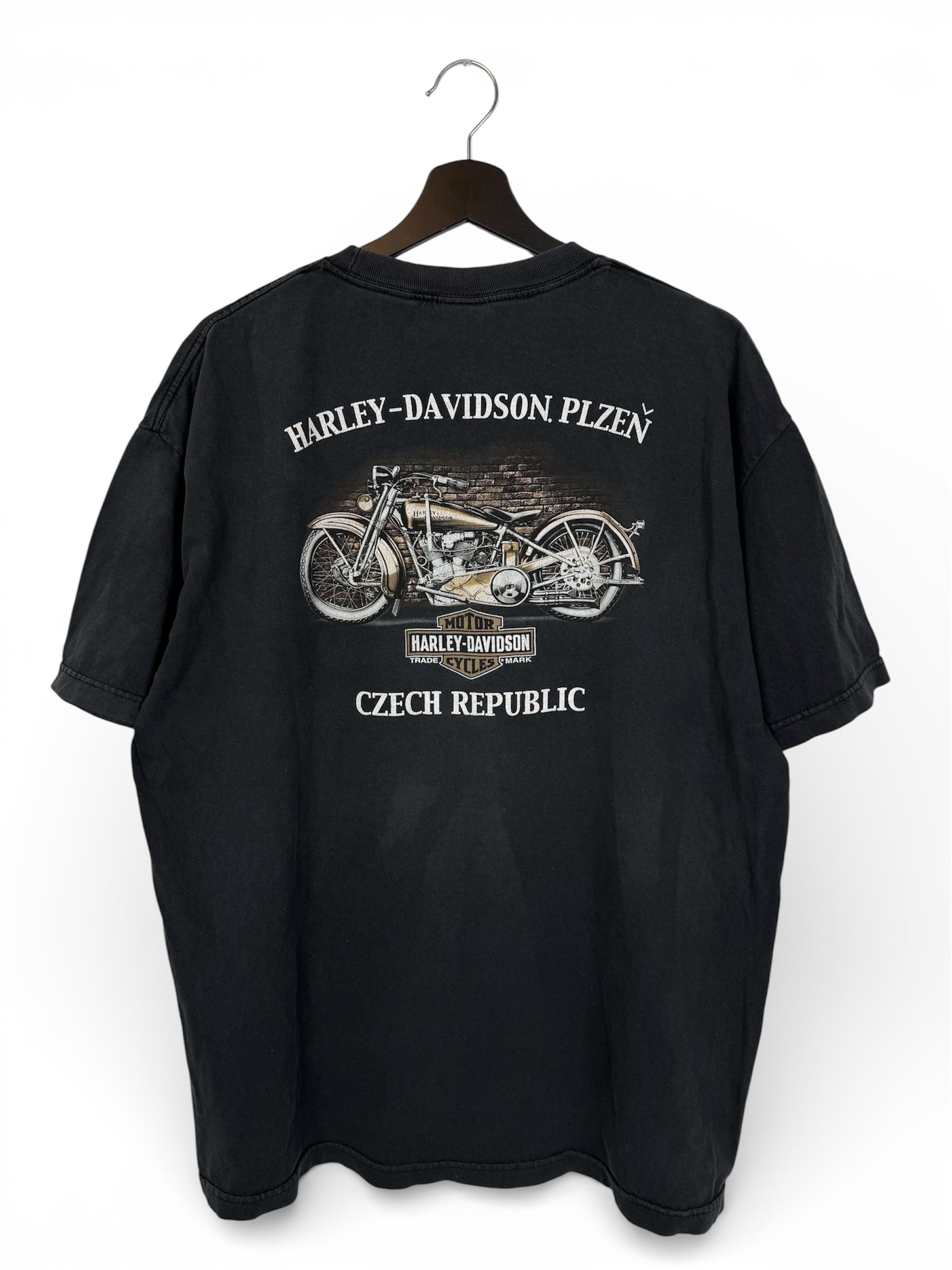 Vintage Harley Davidson Czech Republic T-shirt Black Size XL