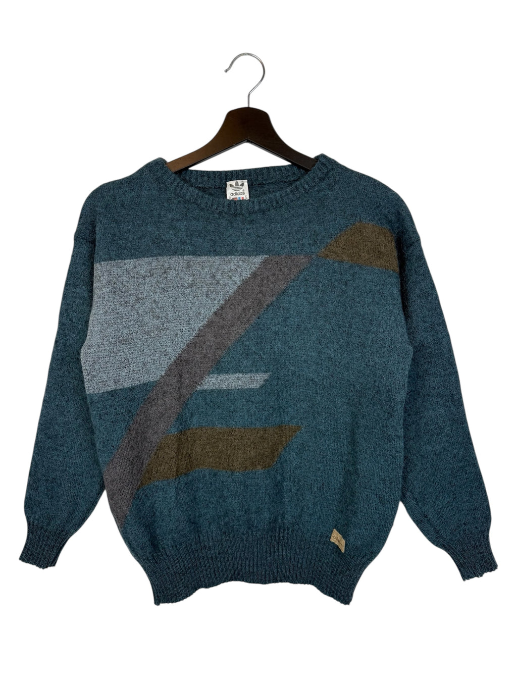 RARE Adidas 80s Women's Wool Alpaca Geometric Sweater Fit Size S