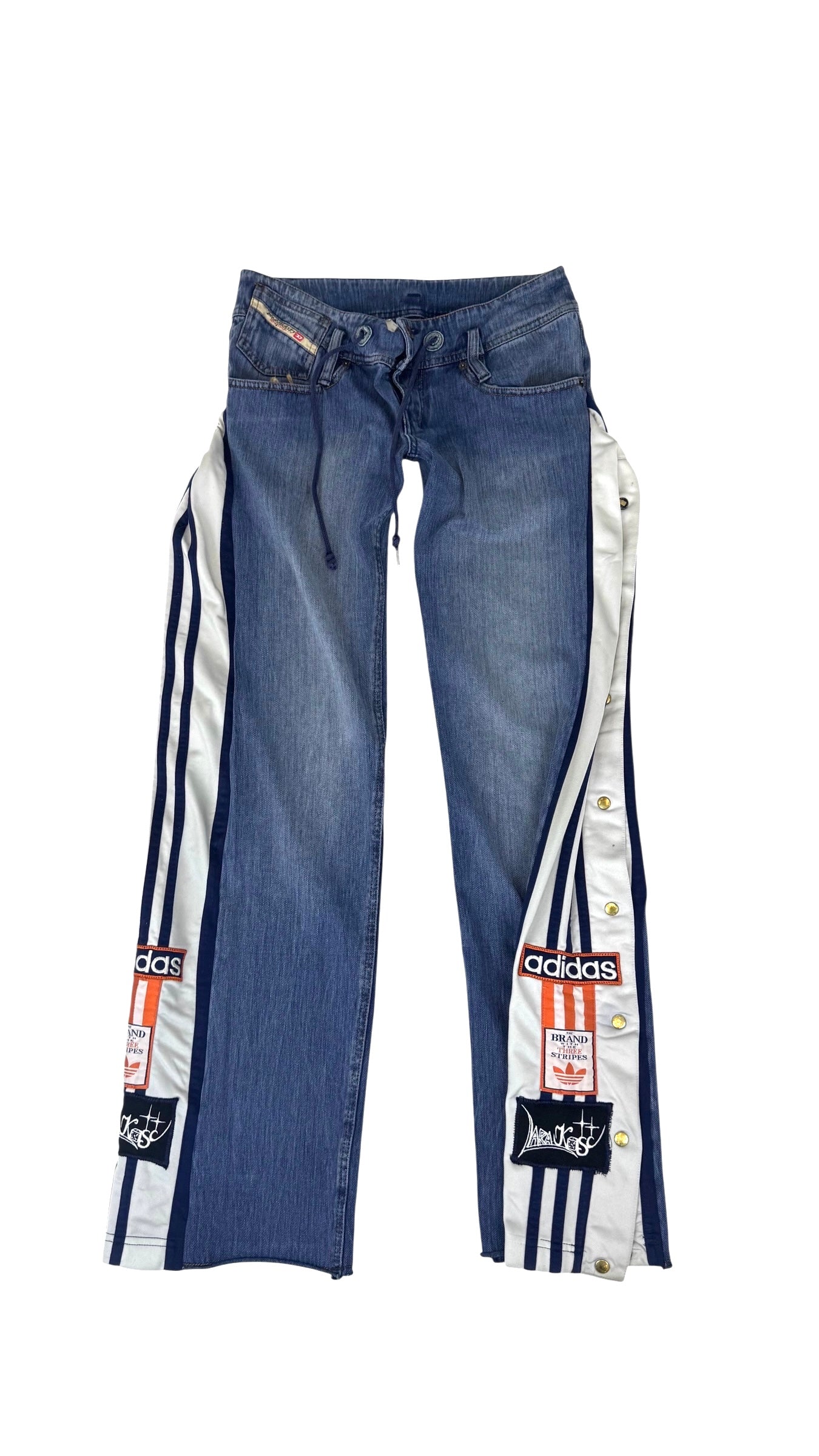 Rework Diesel x Adidas – Unikatowe Jeansy Wide Leg / Flare