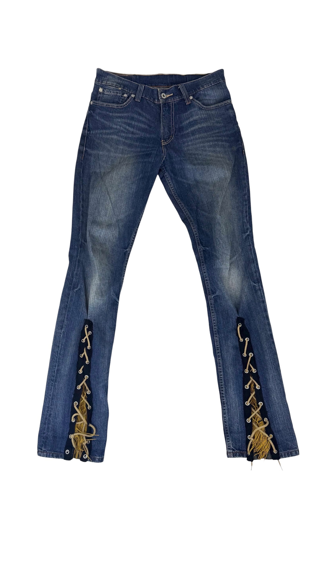 Custom Levi’s 510™ – Lace-up Detail & Fringe