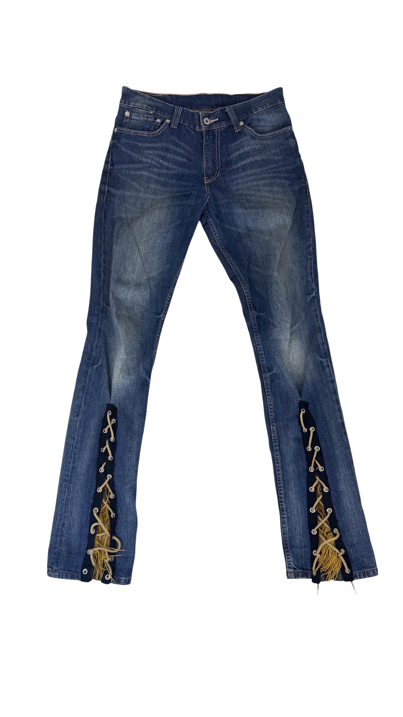 Custom Levi’s 510™ – Lace-up Detail & Fringe