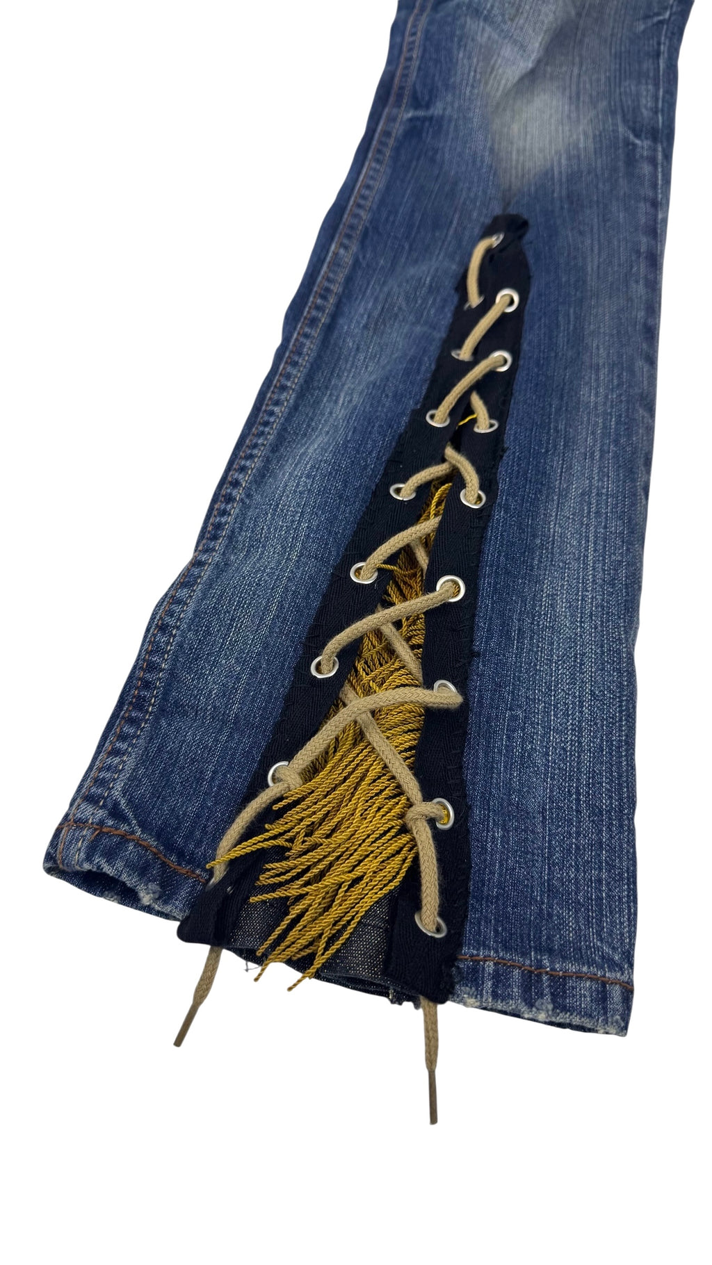 Custom Levi’s 510™ – Lace-up Detail & Fringe