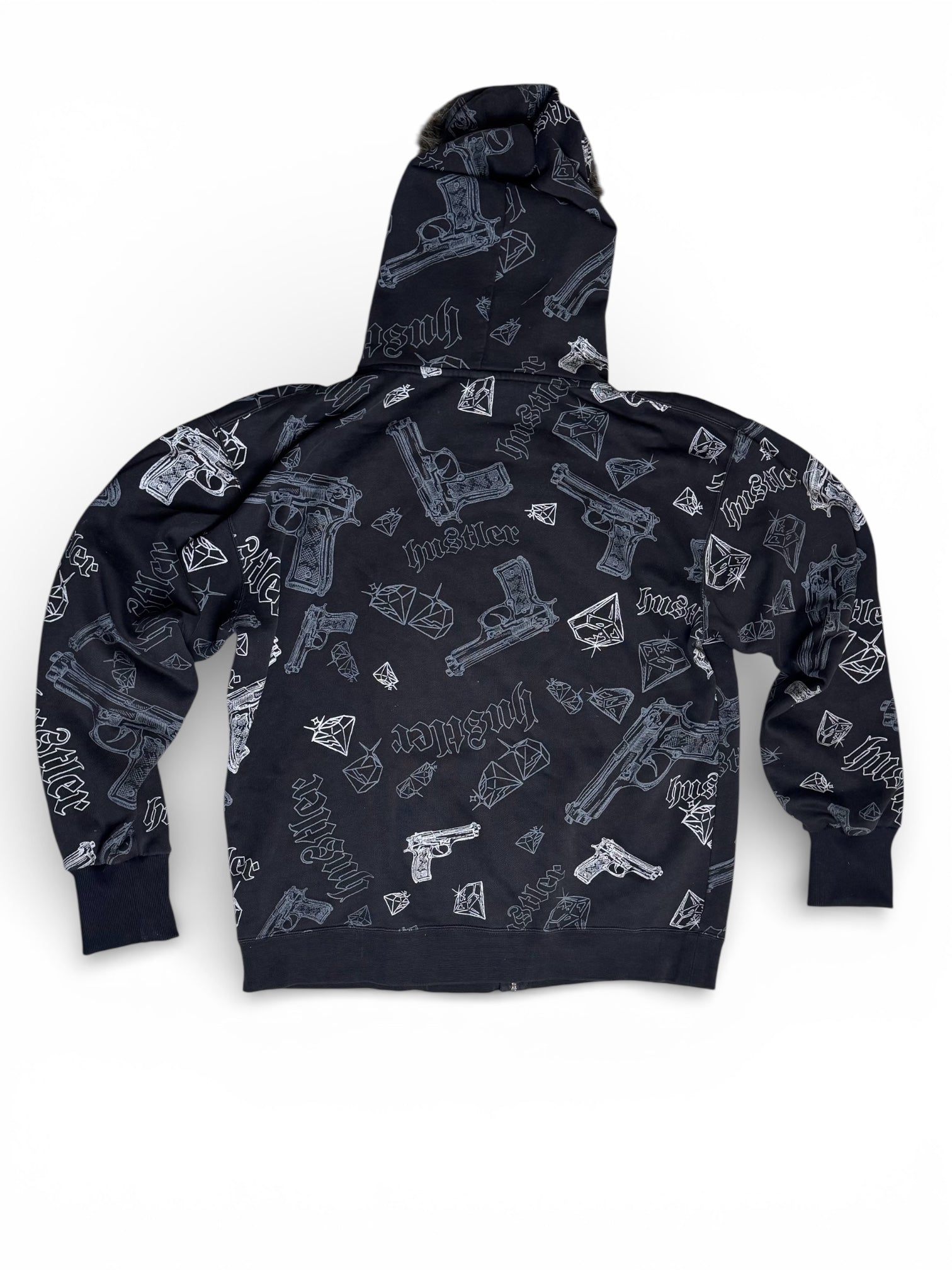 Rozpinana Bluza Hustler – All-over Print – Y2K / Streetwear