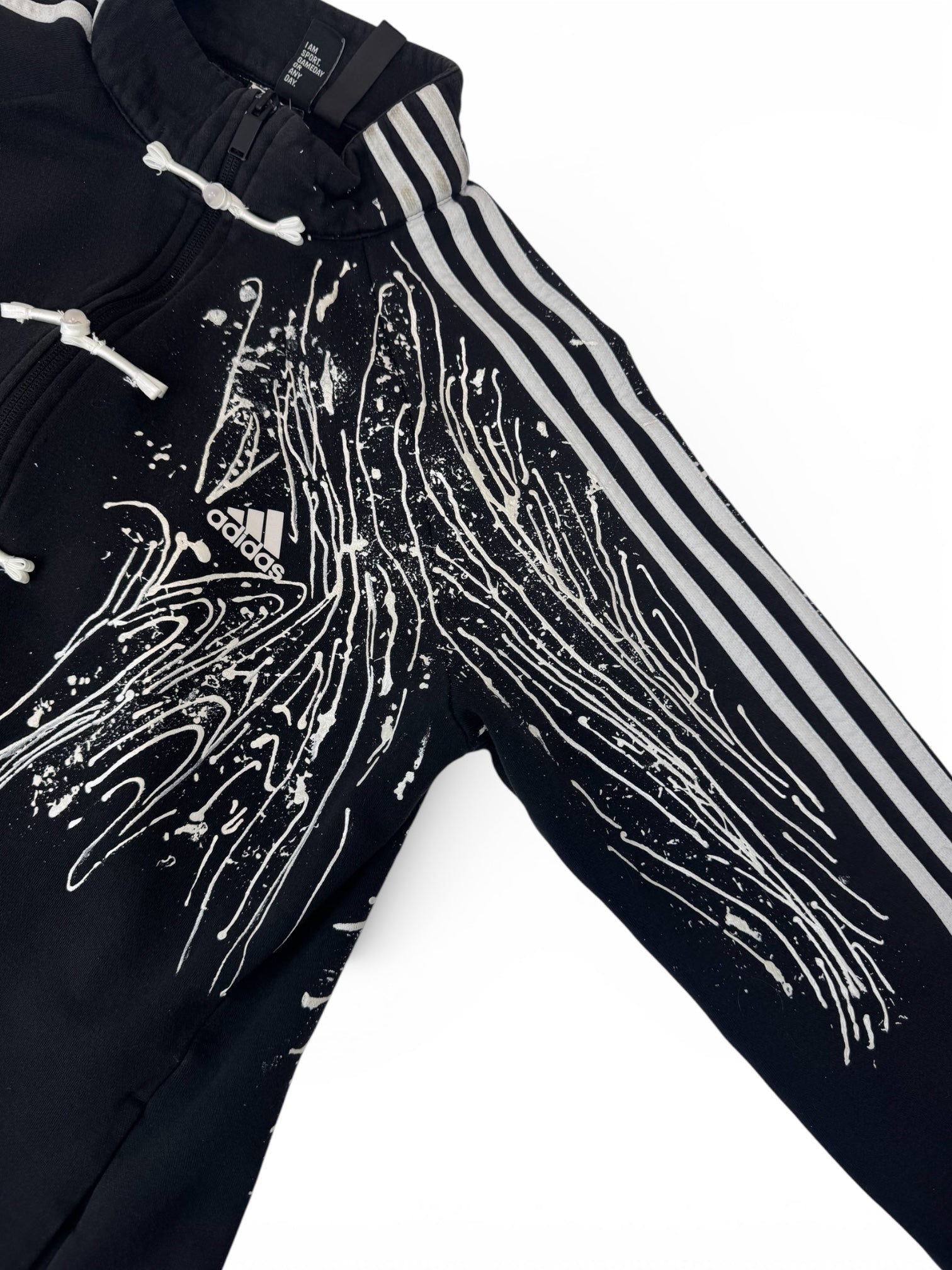 CUSTOM ADIDAS Track Jacket – Handpainted / Goth / Cyber