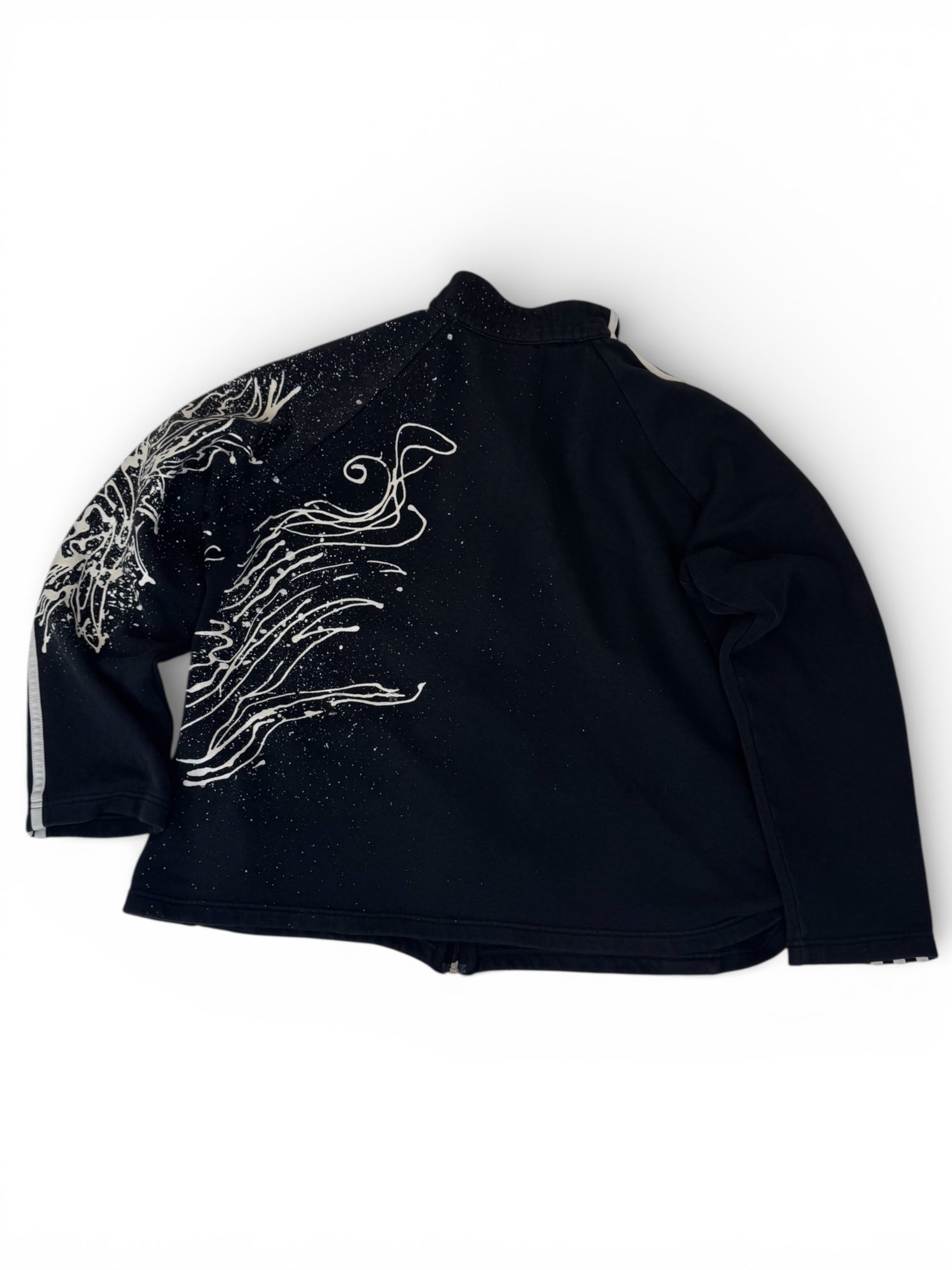CUSTOM ADIDAS Track Jacket – Handpainted / Goth / Cyber