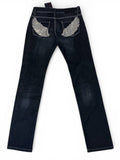 Ciemne Jeansy MISS POEM – Custom Angel Wings (Y2K / Grunge)