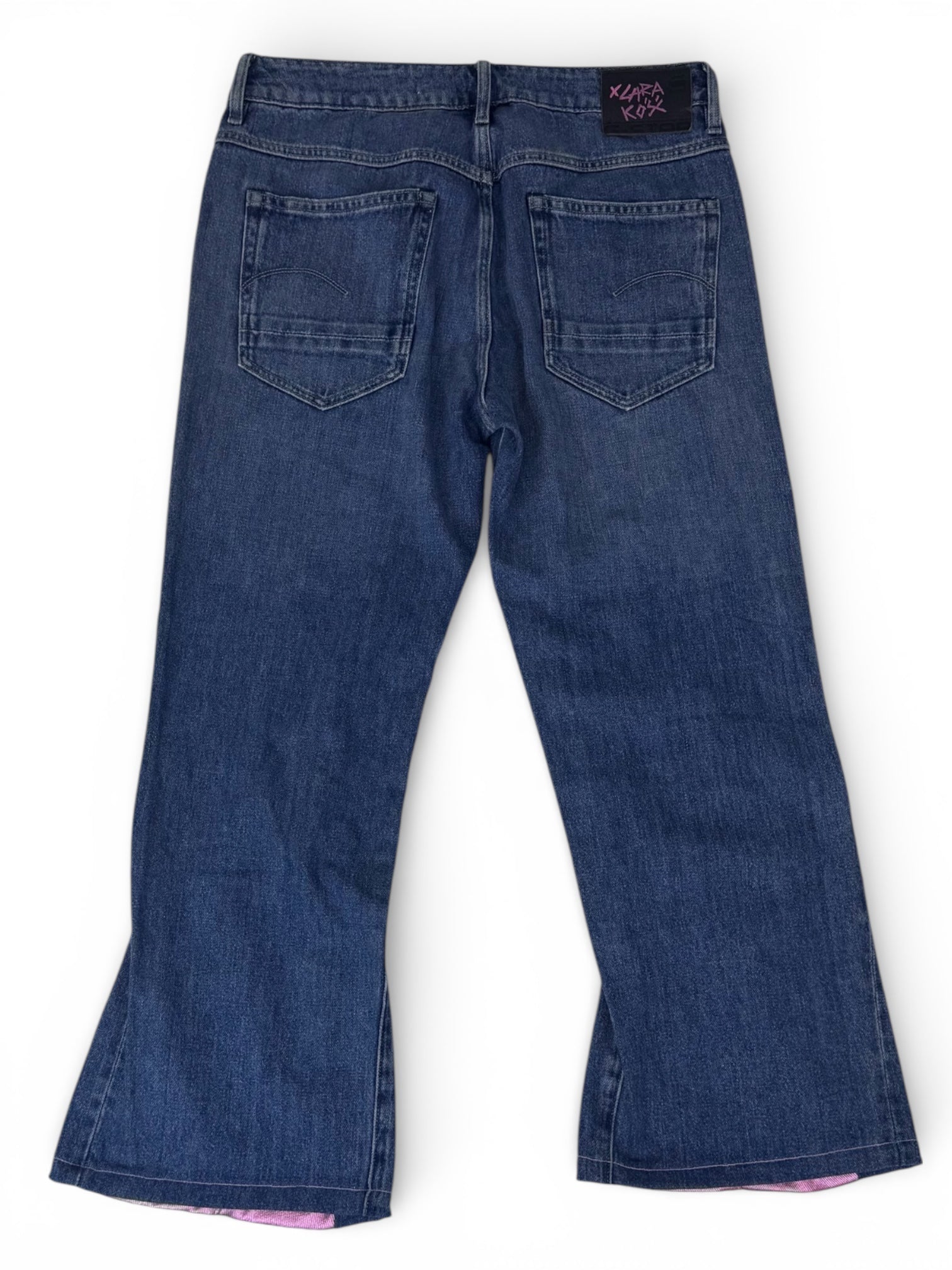 CUSTOM G-STAR RAW – Pink Flare & Star Painting (Cyber Y2K / Grunge)