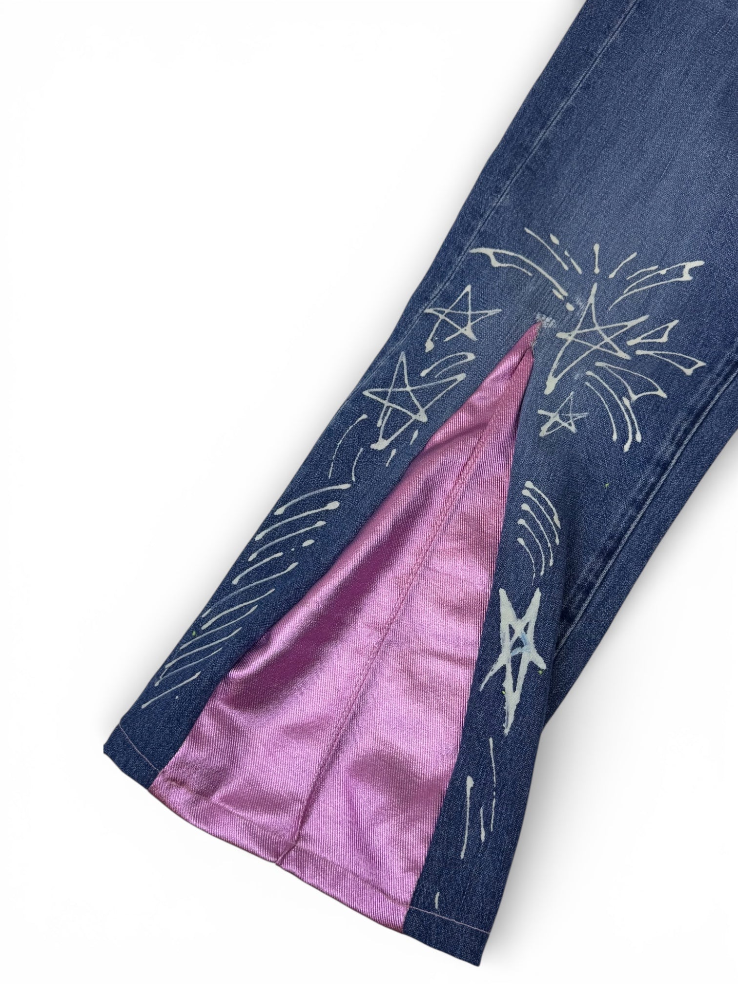 CUSTOM G-STAR RAW – Pink Flare & Star Painting (Cyber Y2K / Grunge)