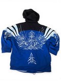 Unikalna Kurtka Wiatrówka Adidas Vintage Y2K – Custom Tribal, Rozmiar XL