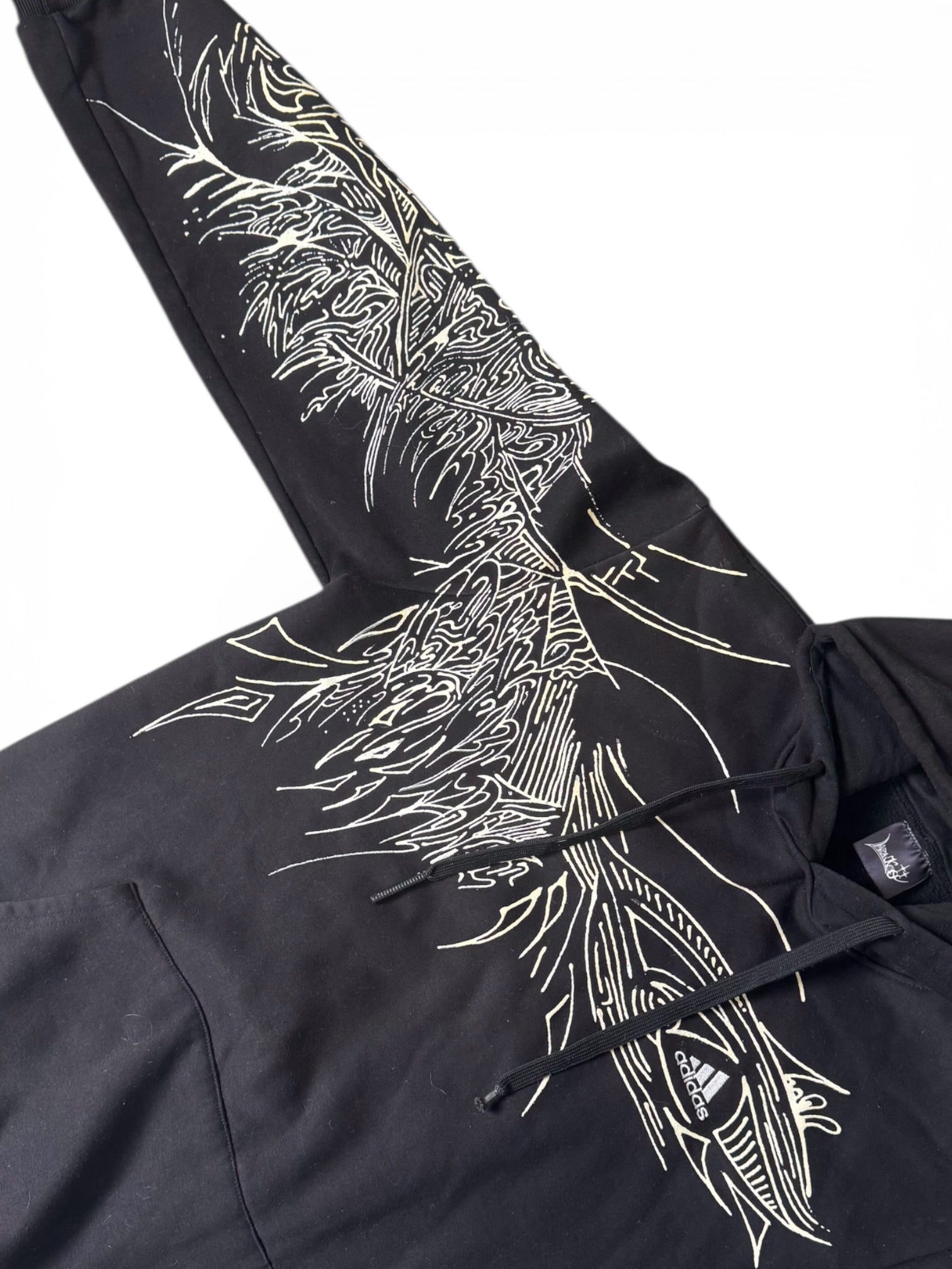 Custom "Cyber-Sigilism" Hoodie Adidas – Handmade 1/1