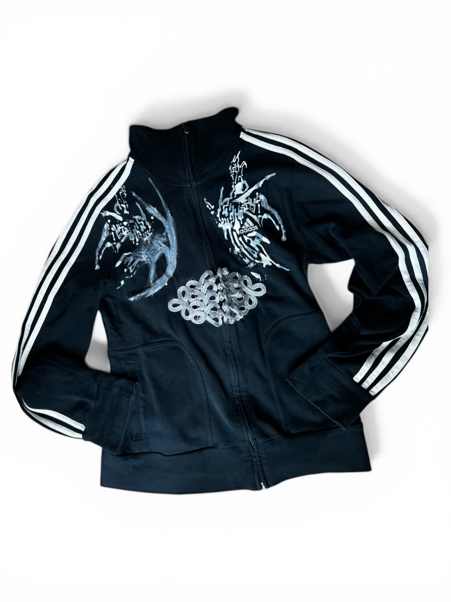Custom Adidas Track Jacket | Cyber Y2K Archive | Goth Grunge