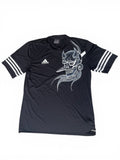 Custom Adidas Tee – Ręcznie Malowana Czaszka z Rogami