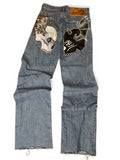 Custom Baggy Jeans – Skulls (Angel & Devil)