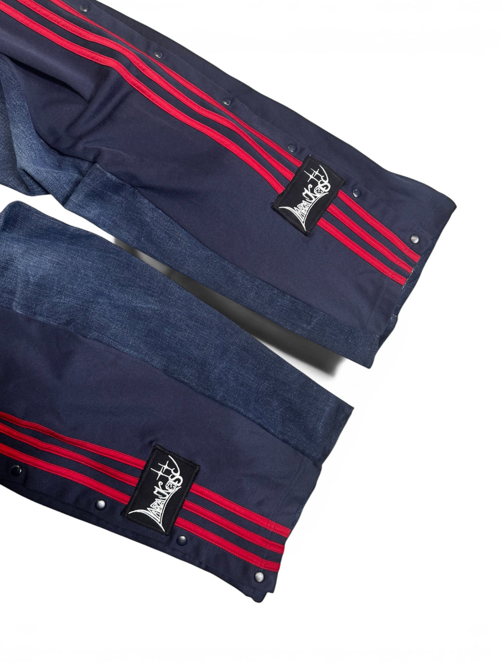 Custom 1of1: Hybrydowe Spodnie Denim x Adidas Dres z Napami