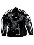 Custom Adidas Track Jacket | Hand-painted | Cyber / Grunge / Goth | Jedyna taka!