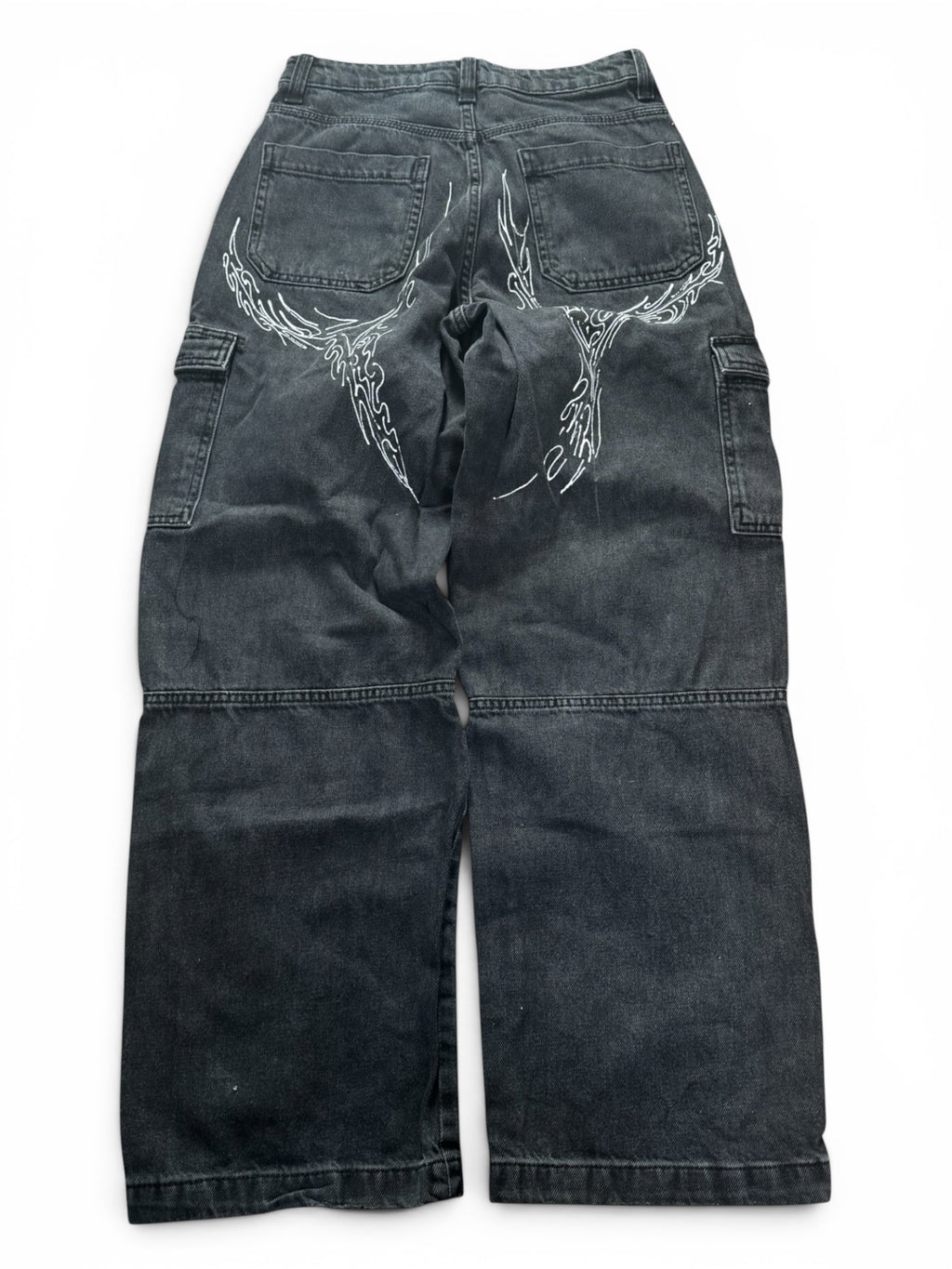 Custom Reworked Jeans x Adidas Stripes Baggy Cyber Sigilkore
