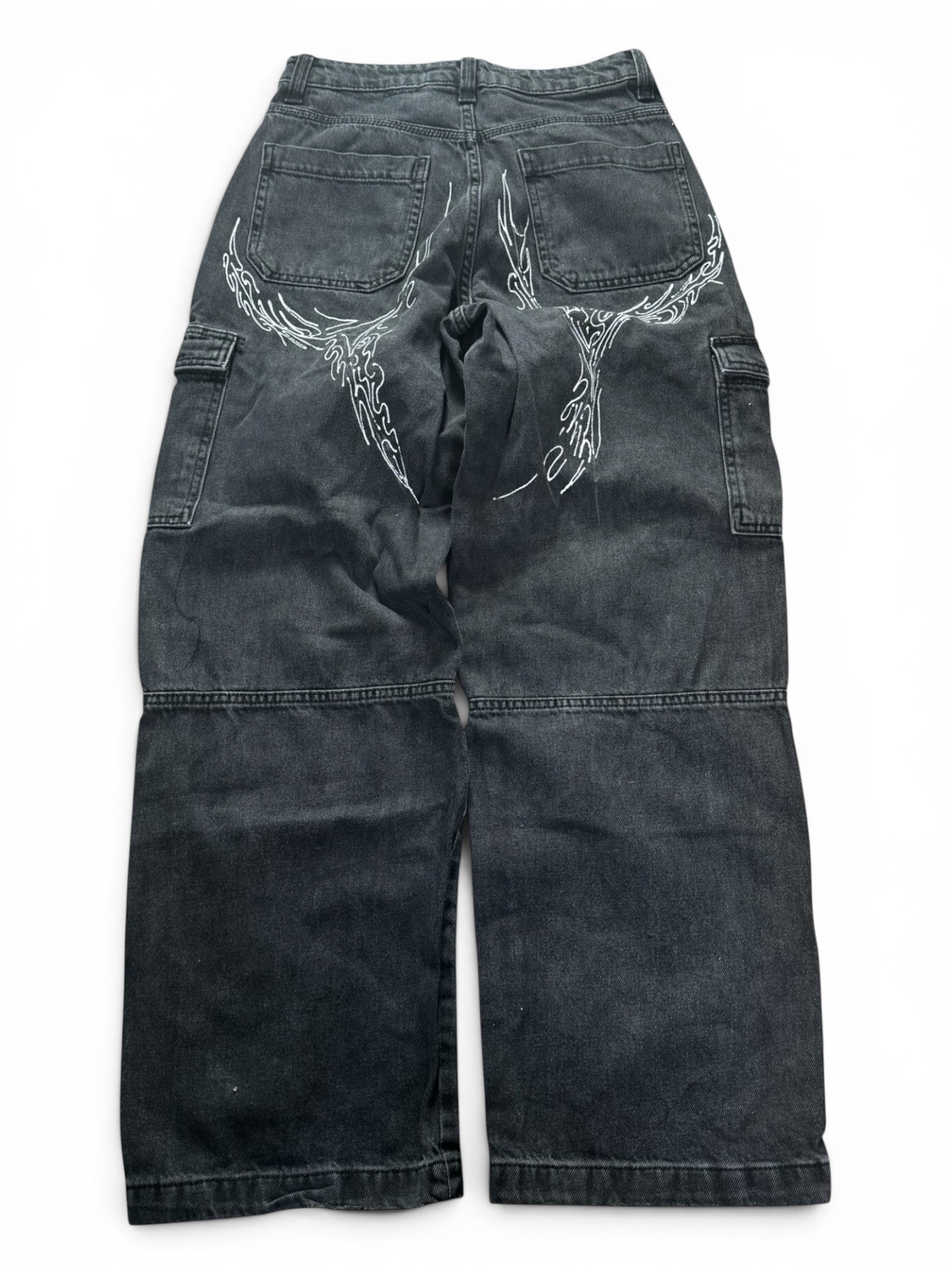 Custom Reworked Jeans x Adidas Stripes Baggy Cyber Sigilkore